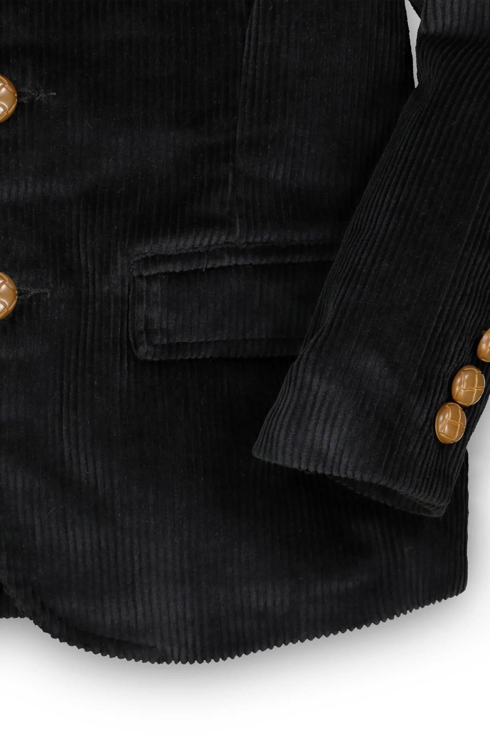 Organic Cotton Corduroy Blazer with Elbow Patches, Black, Baby, Family Matching Outfits - Image 4