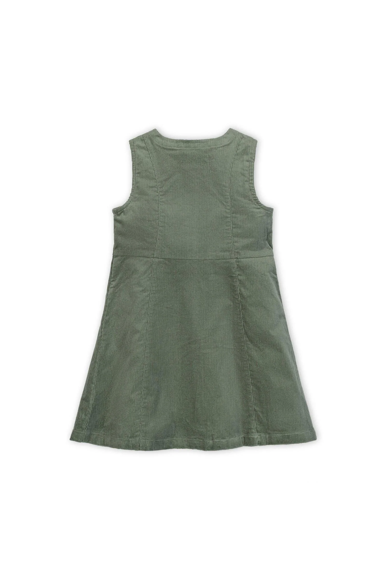 Hope & Henry Organic Cotton Corduroy Jumper Dress for Girls, Sage Green, Toddler & Kids - Image 5