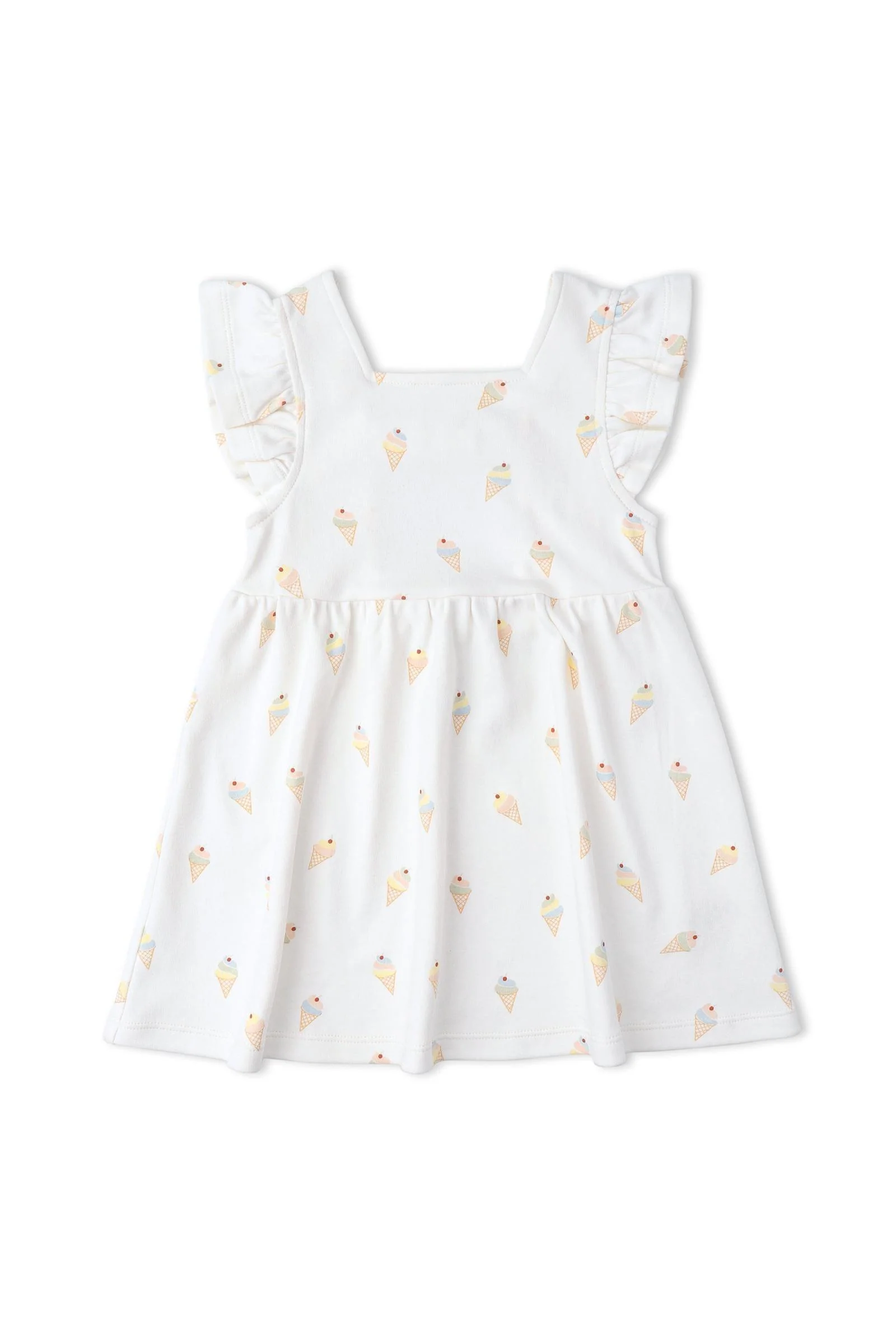 Organic Cutout Back Dress - Ice Cream - Image 2