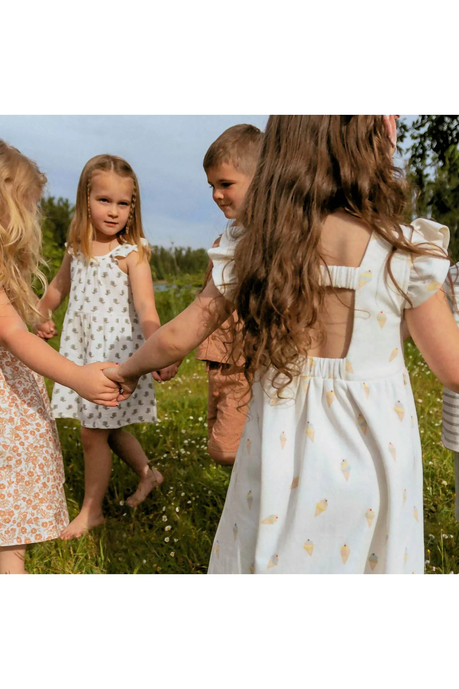 Organic Cutout Back Dress - Ice Cream - Image 3