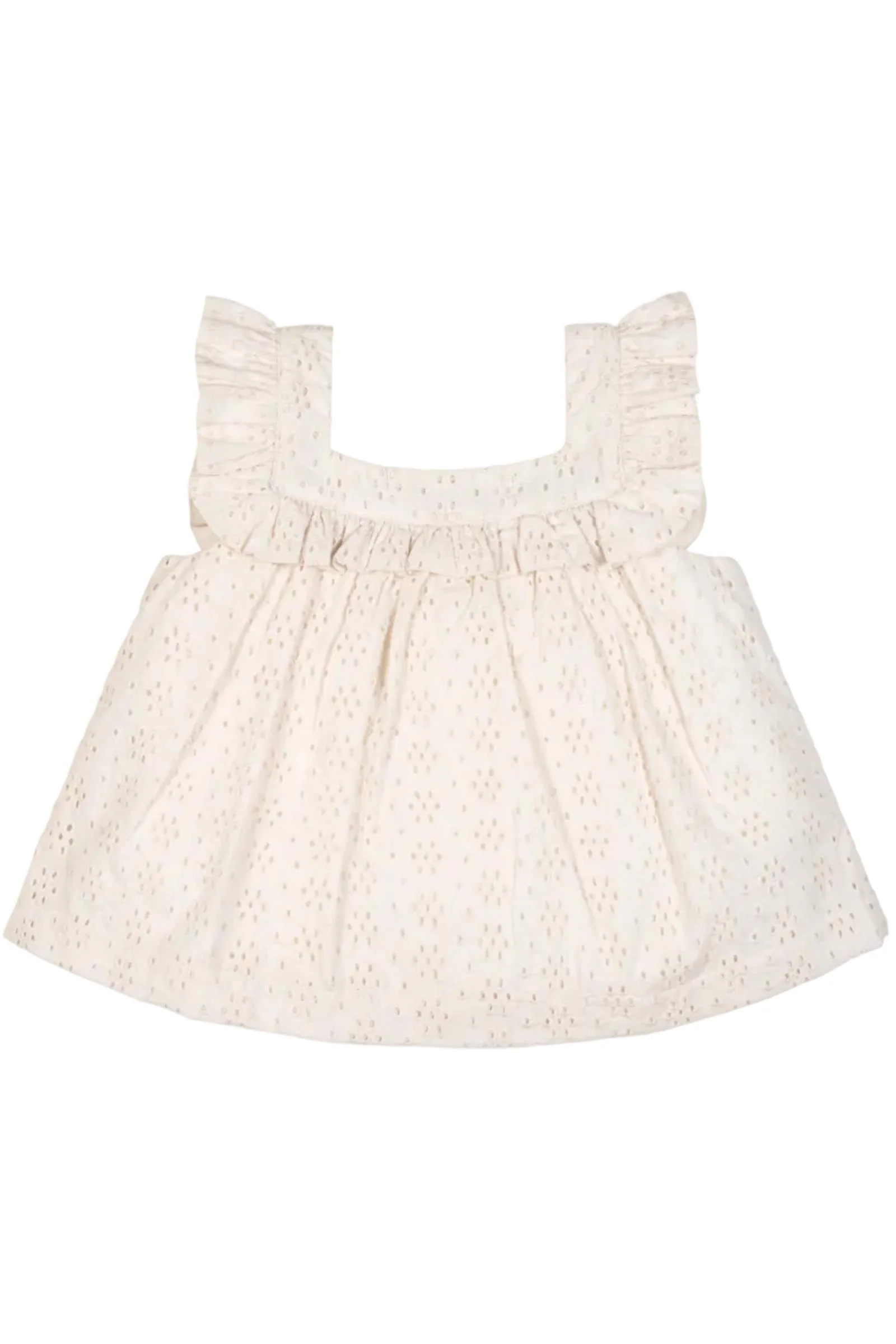 Organic Cotton Eyelet Tank and Short Set, Natural Eyelet, Toddler & Kids, Family Matching Outfits - Image 6