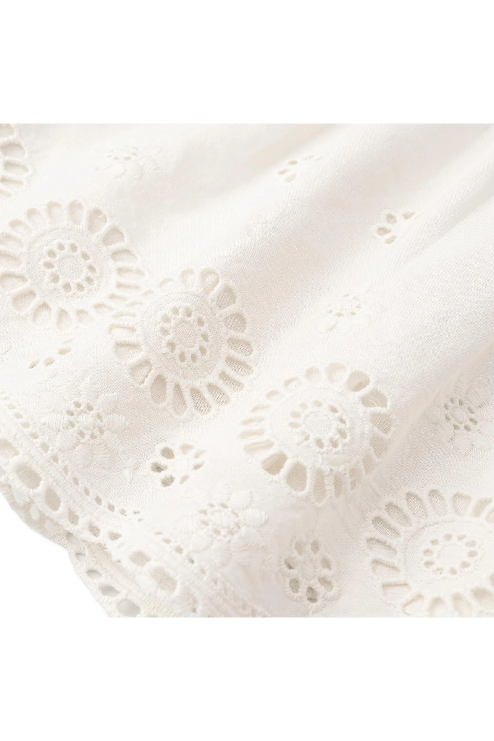 Organic Eyelet Top And Pant Set - Ivory Eyelet - Image 4
