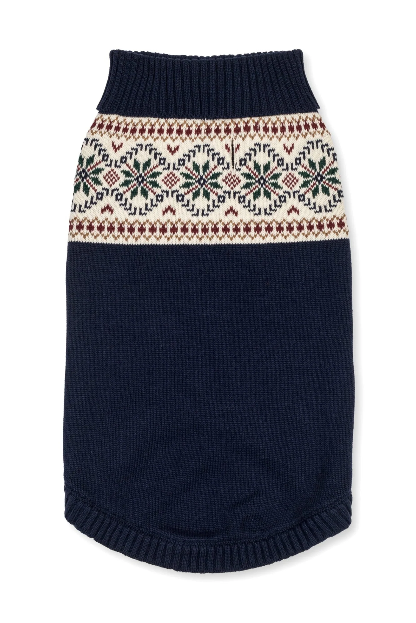 Hope & Henry Organic Cotton Fair Isle Dog Sweater, Navy - Image 2