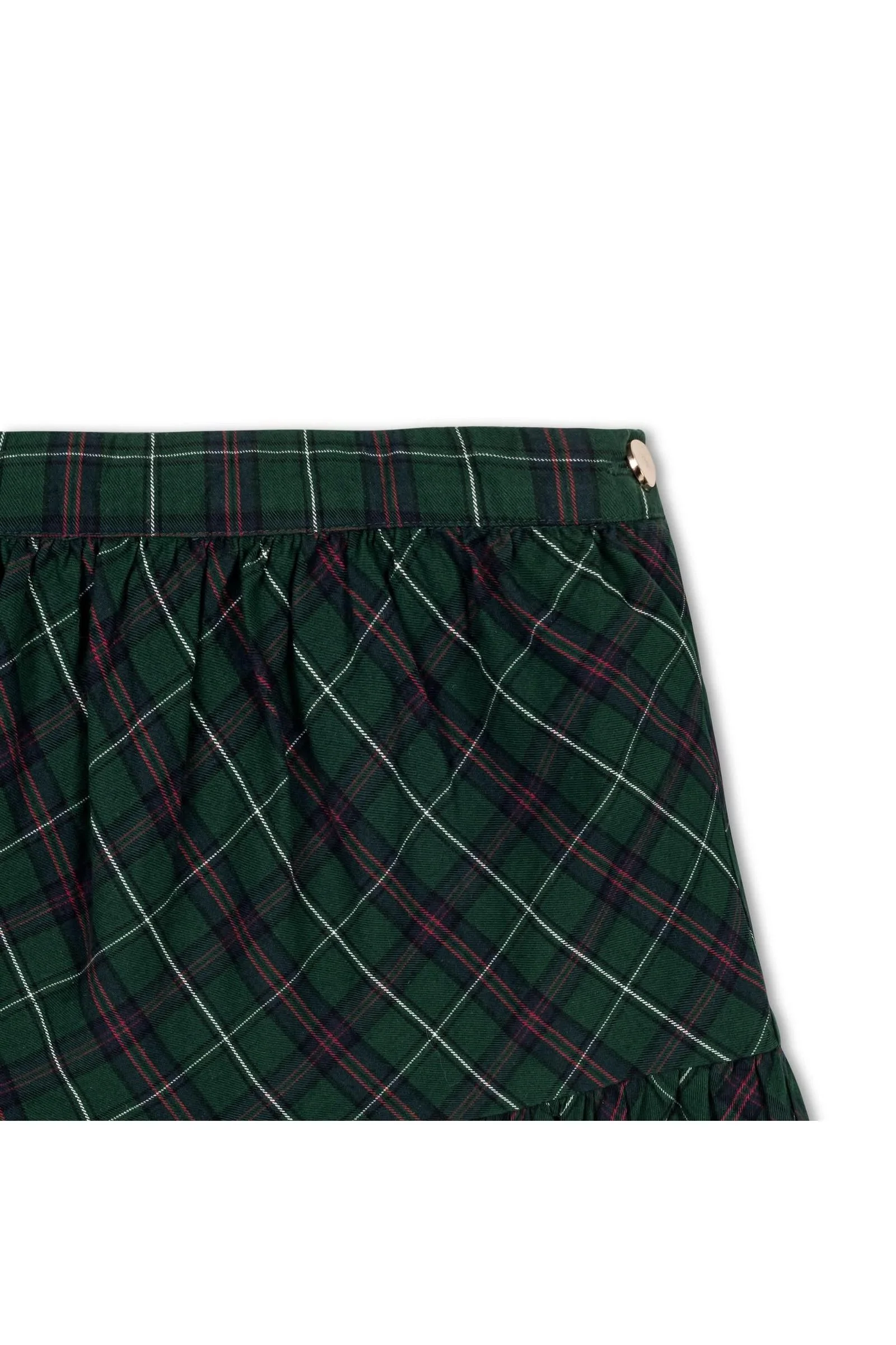 Hope & Henry Organic Cotton Flounce Party Skirt for Girls, Merry Pine Plaid, Sizes 2T-12 - Image 6