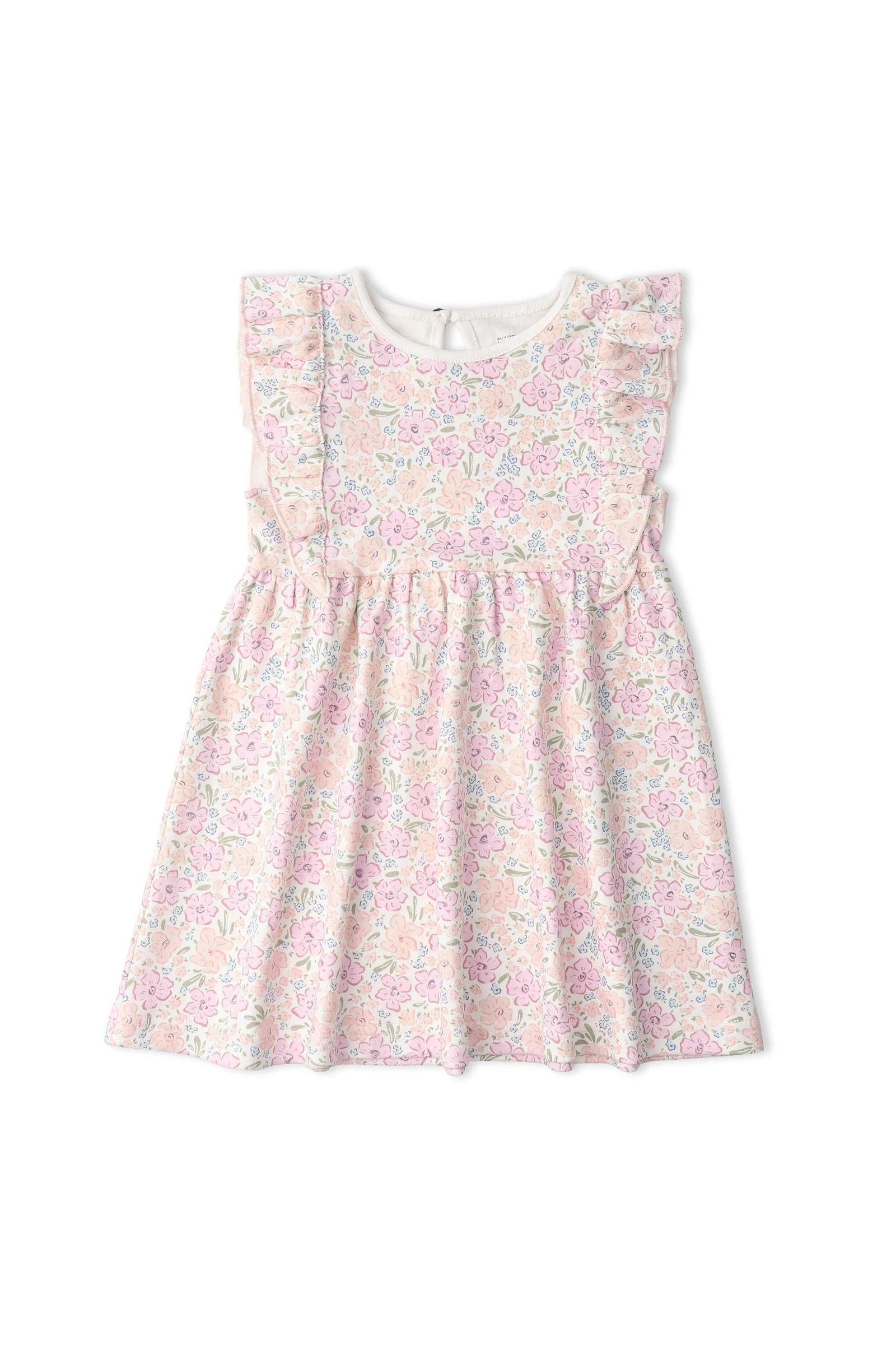 Organic Flutter Dress - Peony - Image 2