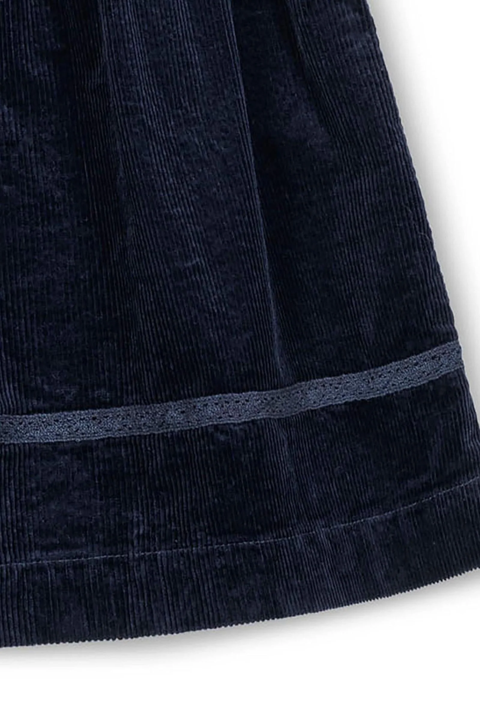 Hope & Henry Organic Cotton Flutter Jumper Dress, Navy, Toddler & Kids - Image 3