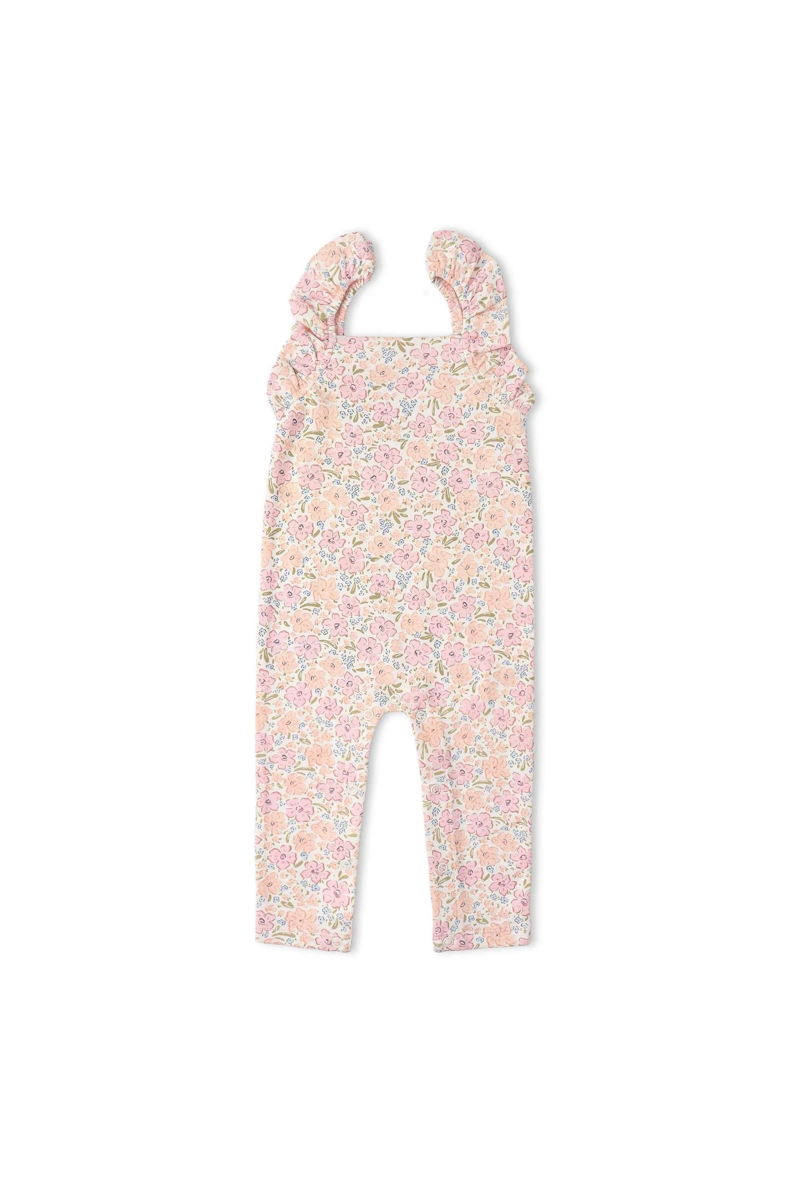 Organic Flutter Romper - Peony - Image 2
