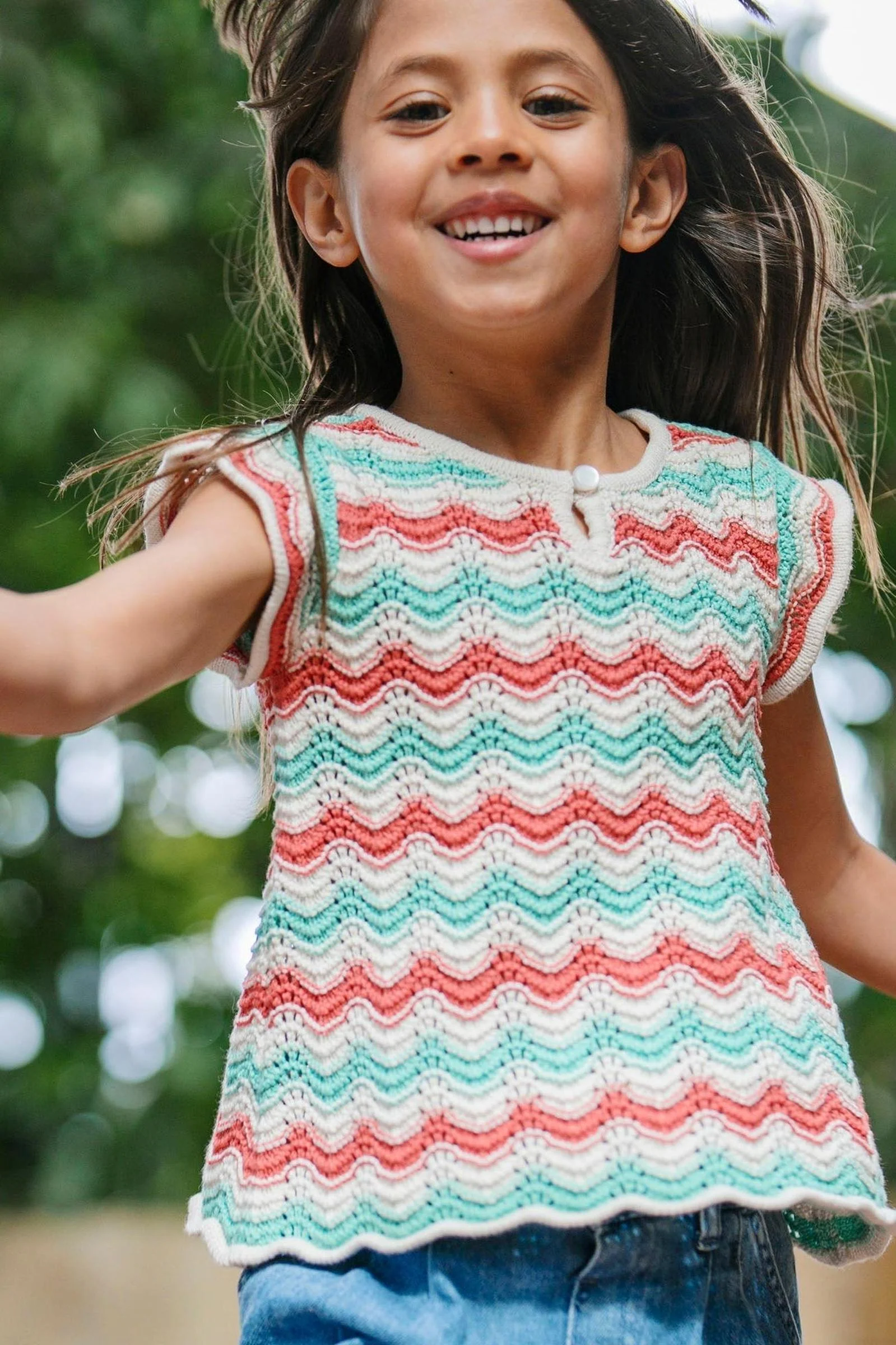 Organic Cotton Flutter Sleeve Sweater Top, Tidal Wiggle, Toddler & Kids, Family Matching Outfits - Image 3