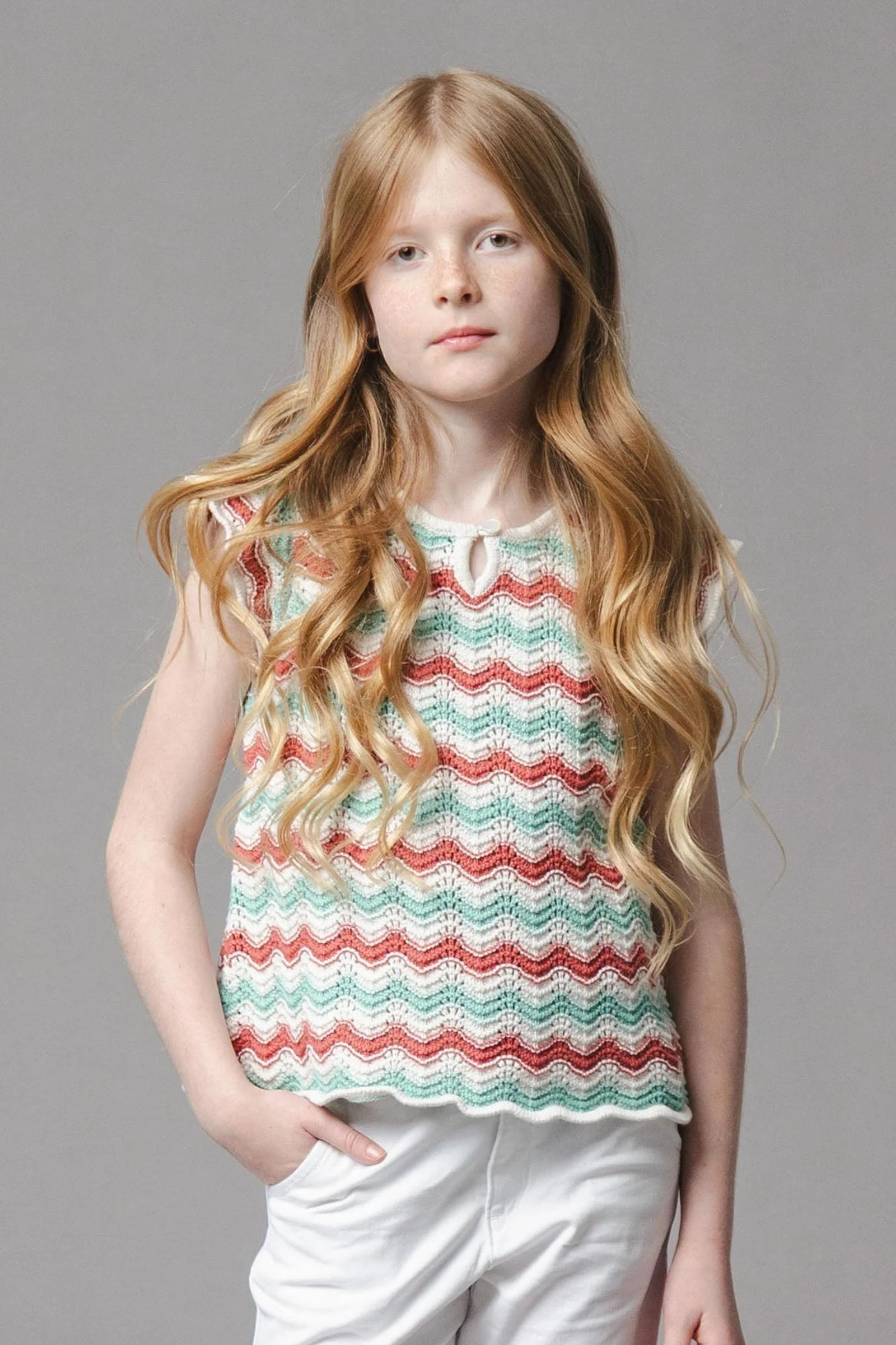 Organic Cotton Flutter Sleeve Sweater Top, Tidal Wiggle, Toddler & Kids, Family Matching Outfits - Image 6