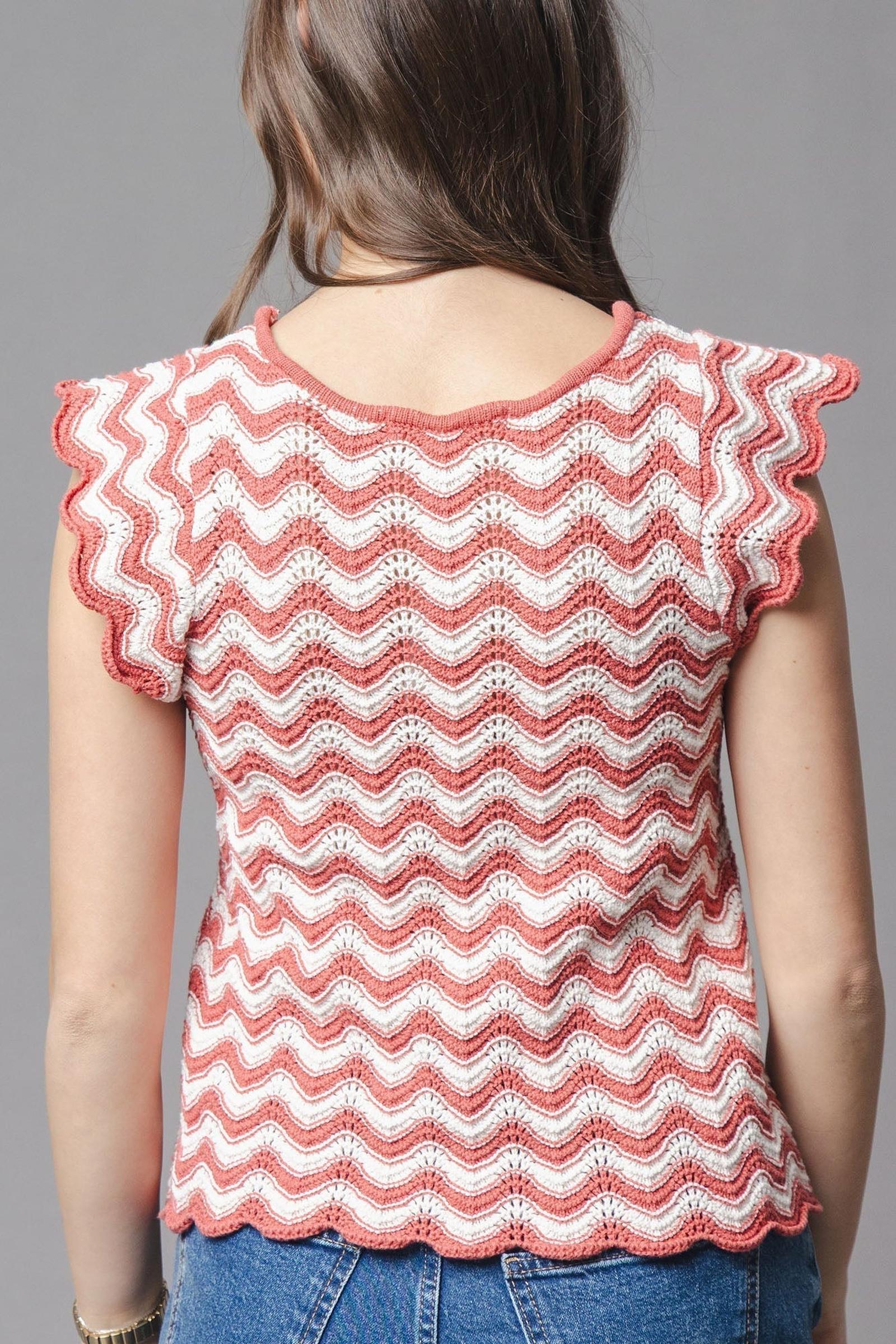 Organic Cotton Flutter Sleeve Sweater Top, Tidal Wiggle, Women, Family Matching Outfits - Image 5