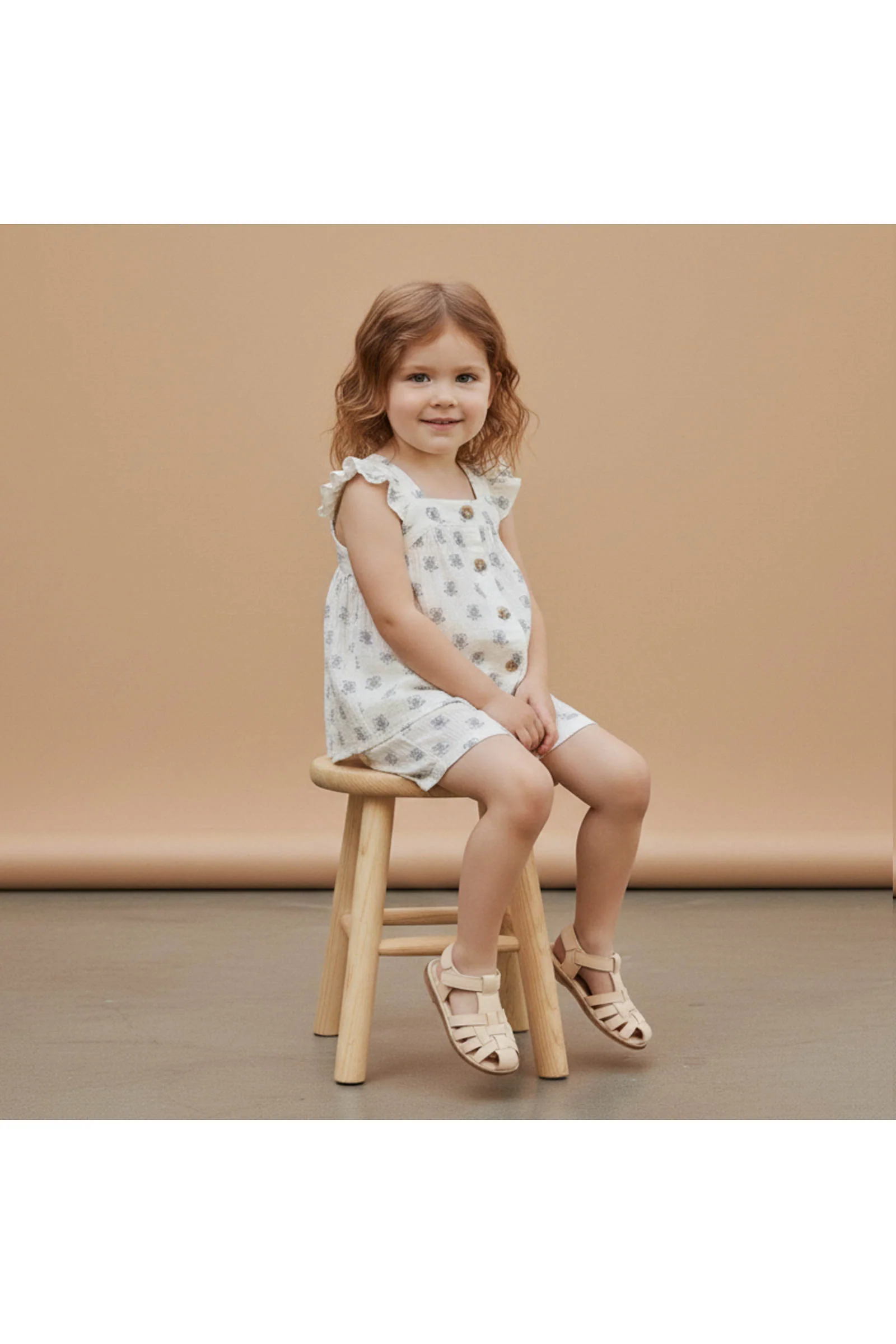 Organic Flutter Top & Shorts Set - Poppy