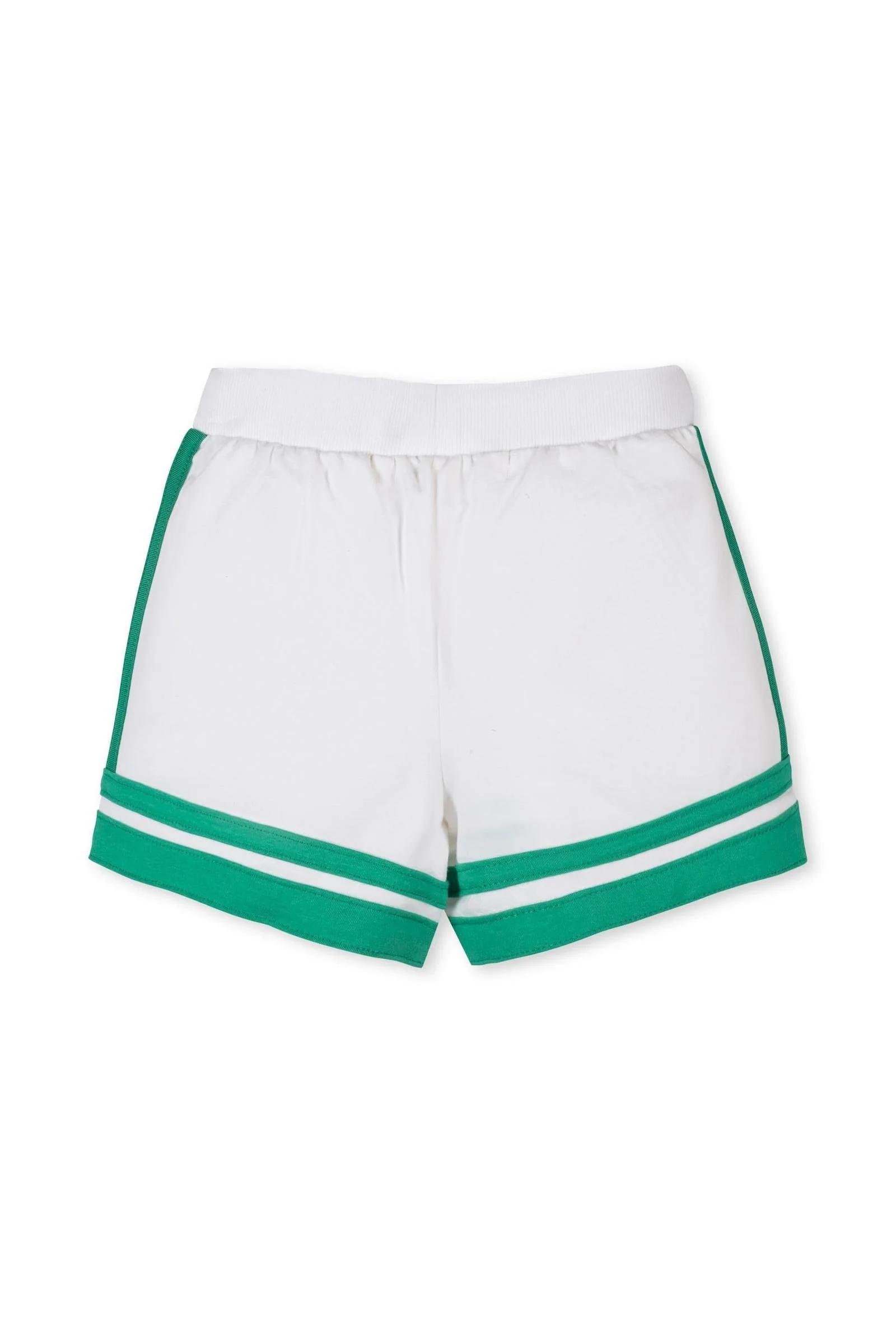 Hope & Henry Organic Cotton French Terry Shorts for Girls, White, Toddler & Kids - Image 4