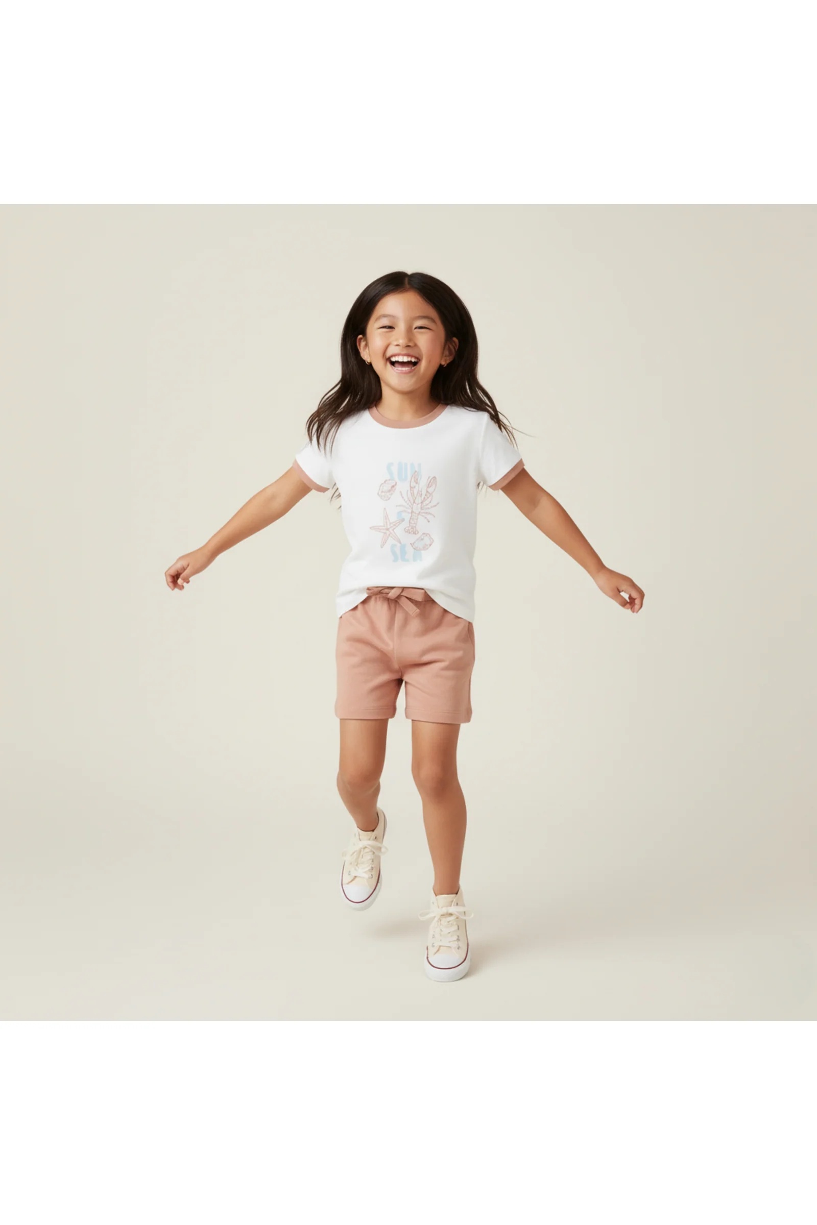 Organic Graphic Tee & Shorts Set - Beach Day - Image 3