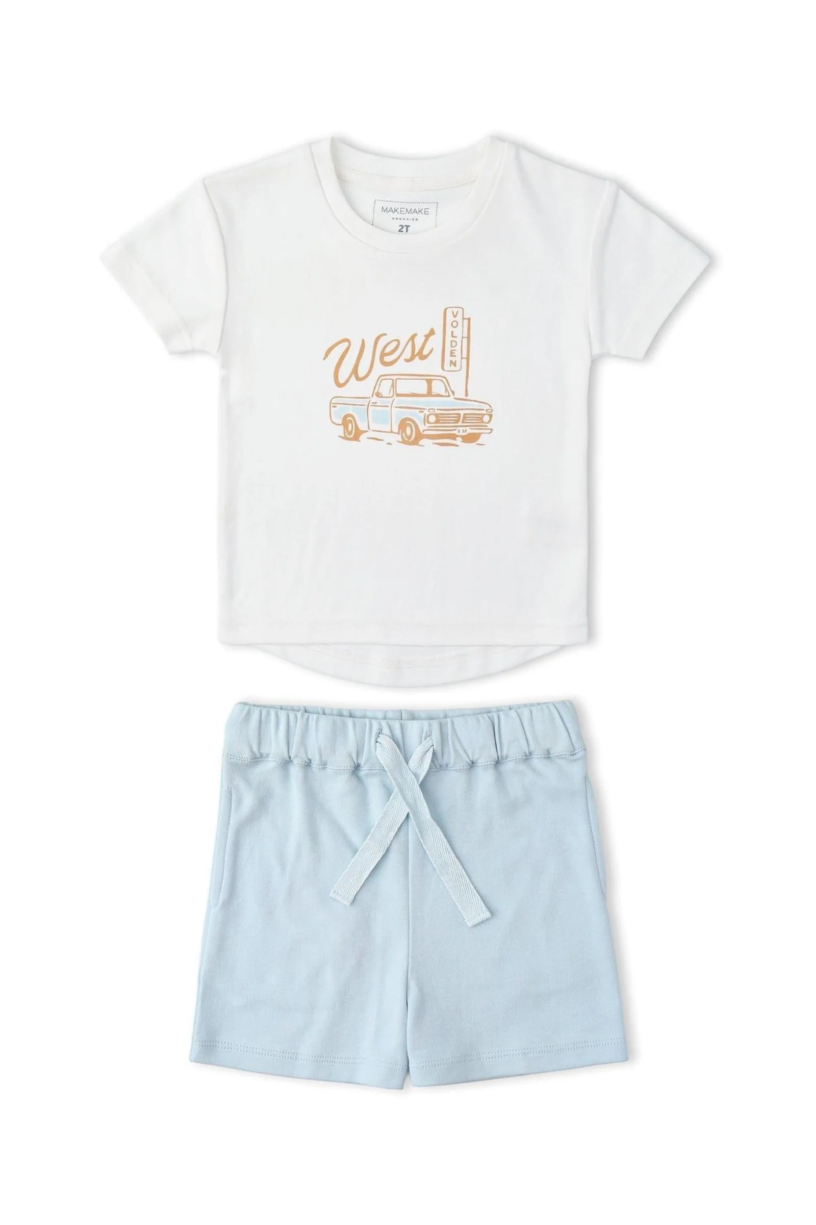 Organic Graphic Tee & Shorts Set - Wild West - Image 2