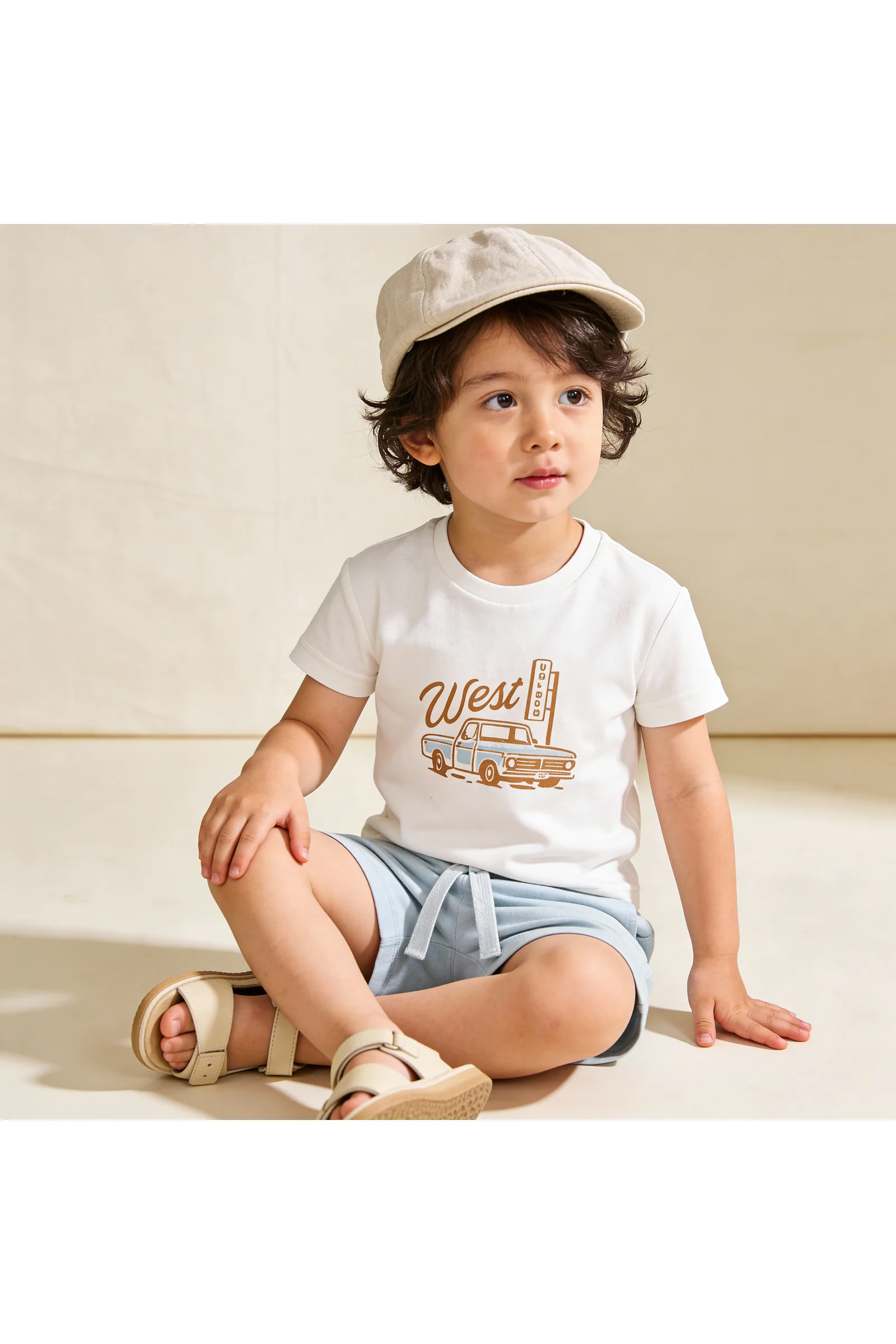 Organic Graphic Tee & Shorts Set - Wild West - Image 3