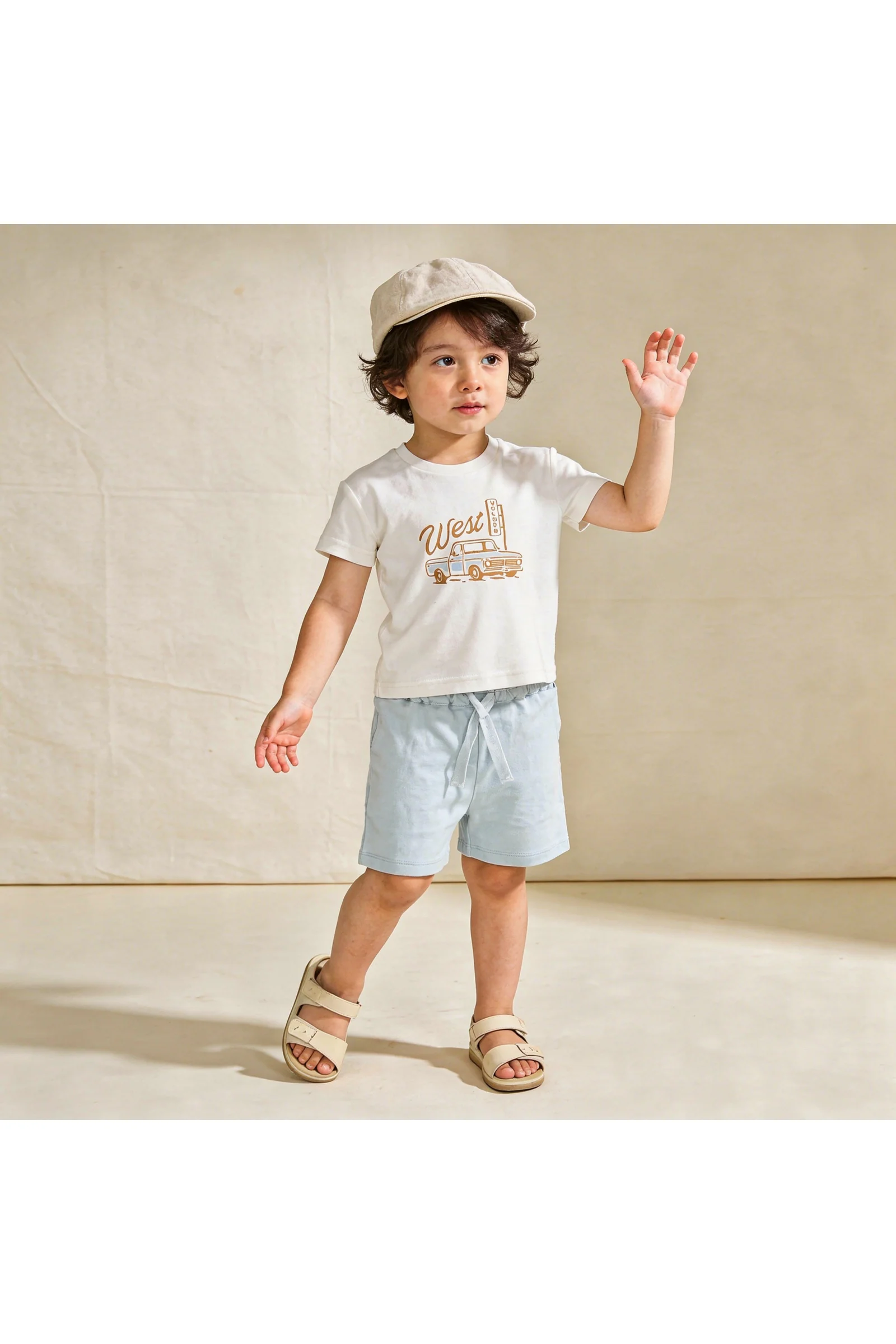 Organic Graphic Tee & Shorts Set - Wild West - Image 4