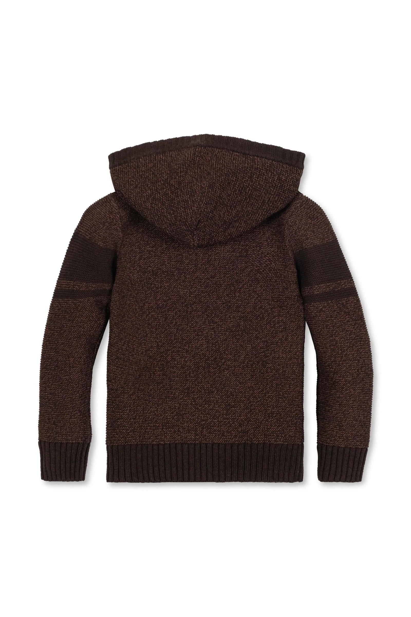 Hope & Henry Organic Cotton Chocolate Hooded Henley Sweater for Boys, Sizes 2-16 - Image 4