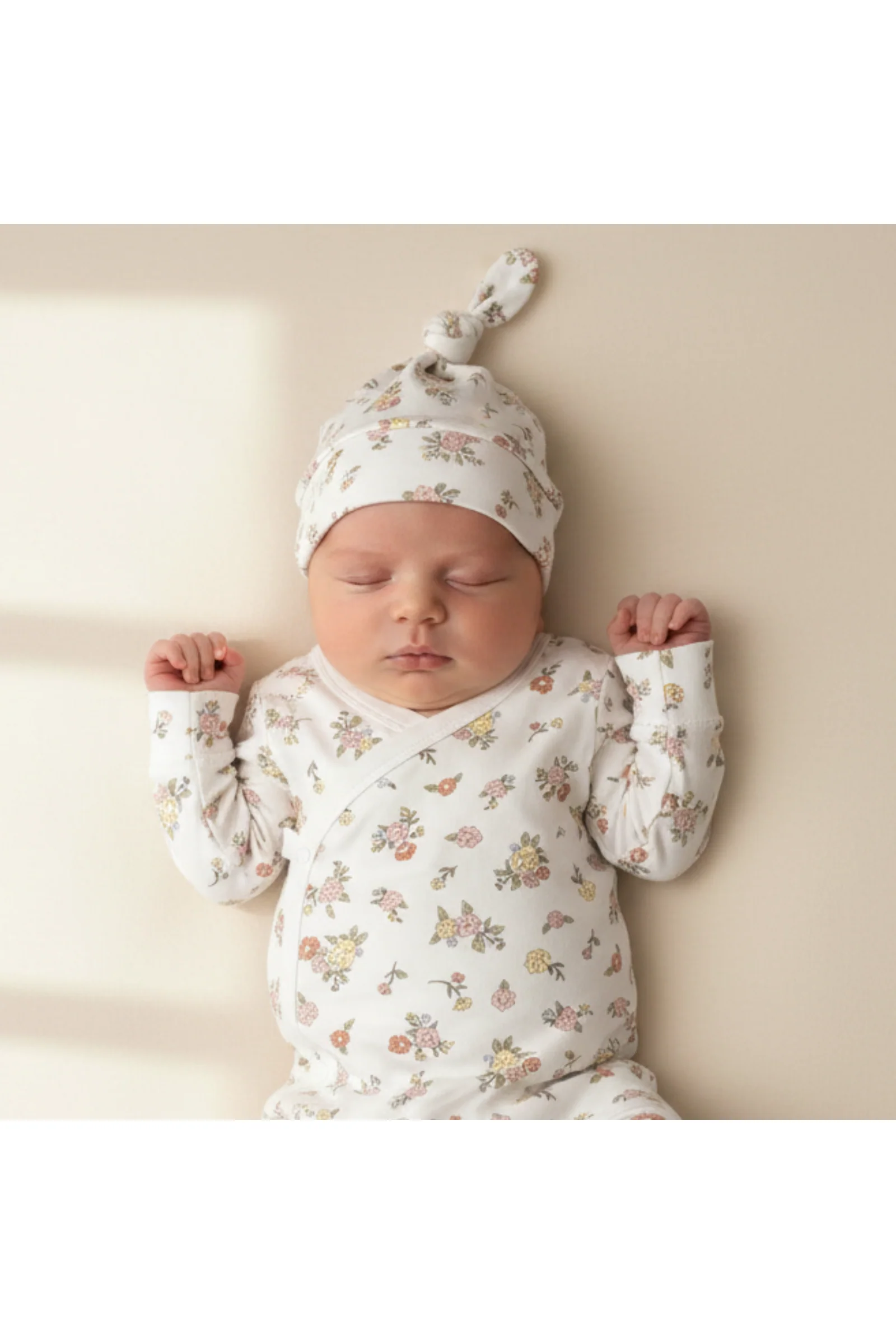 Organic Kimono Knotted Sleep Gown - Meadow - Image 3