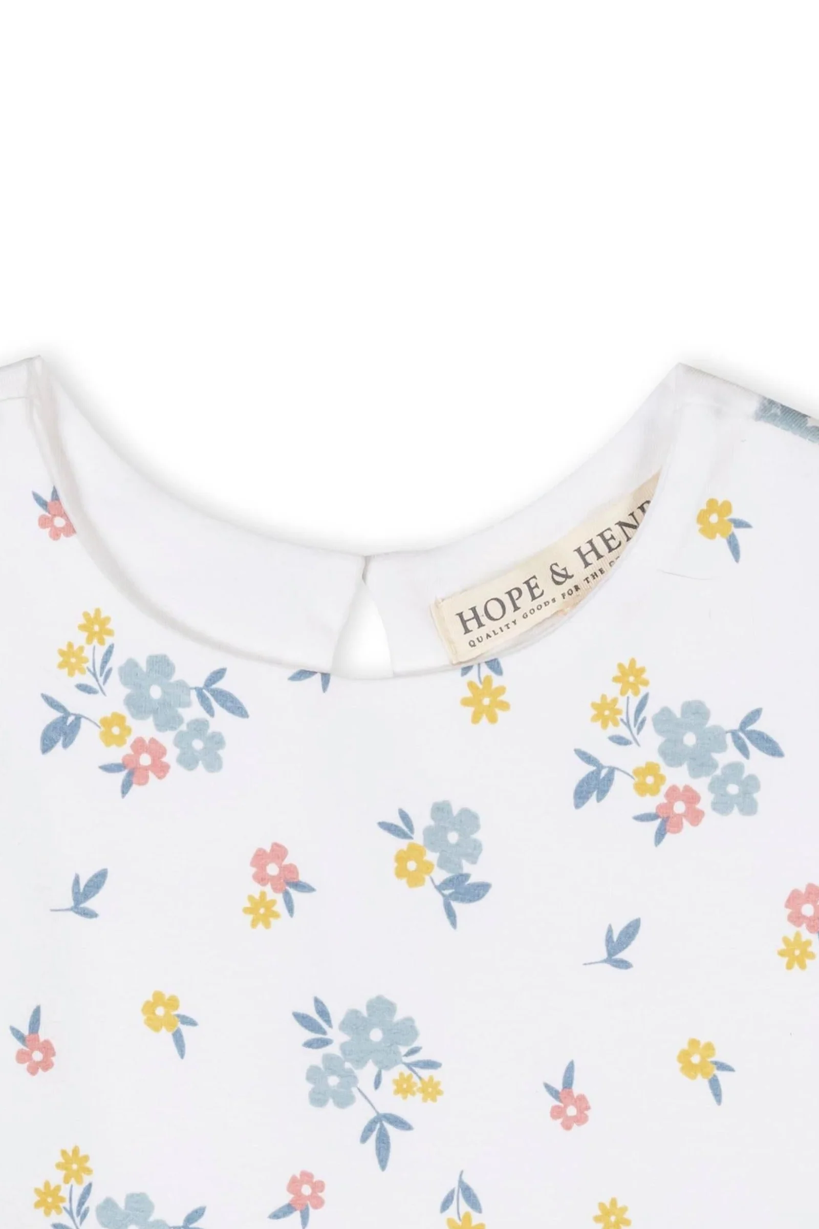 Hope & Henry Organic Cotton Knit Tank Dress, Sunlit Multi Floral, Sizes 2T-12 - Image 3