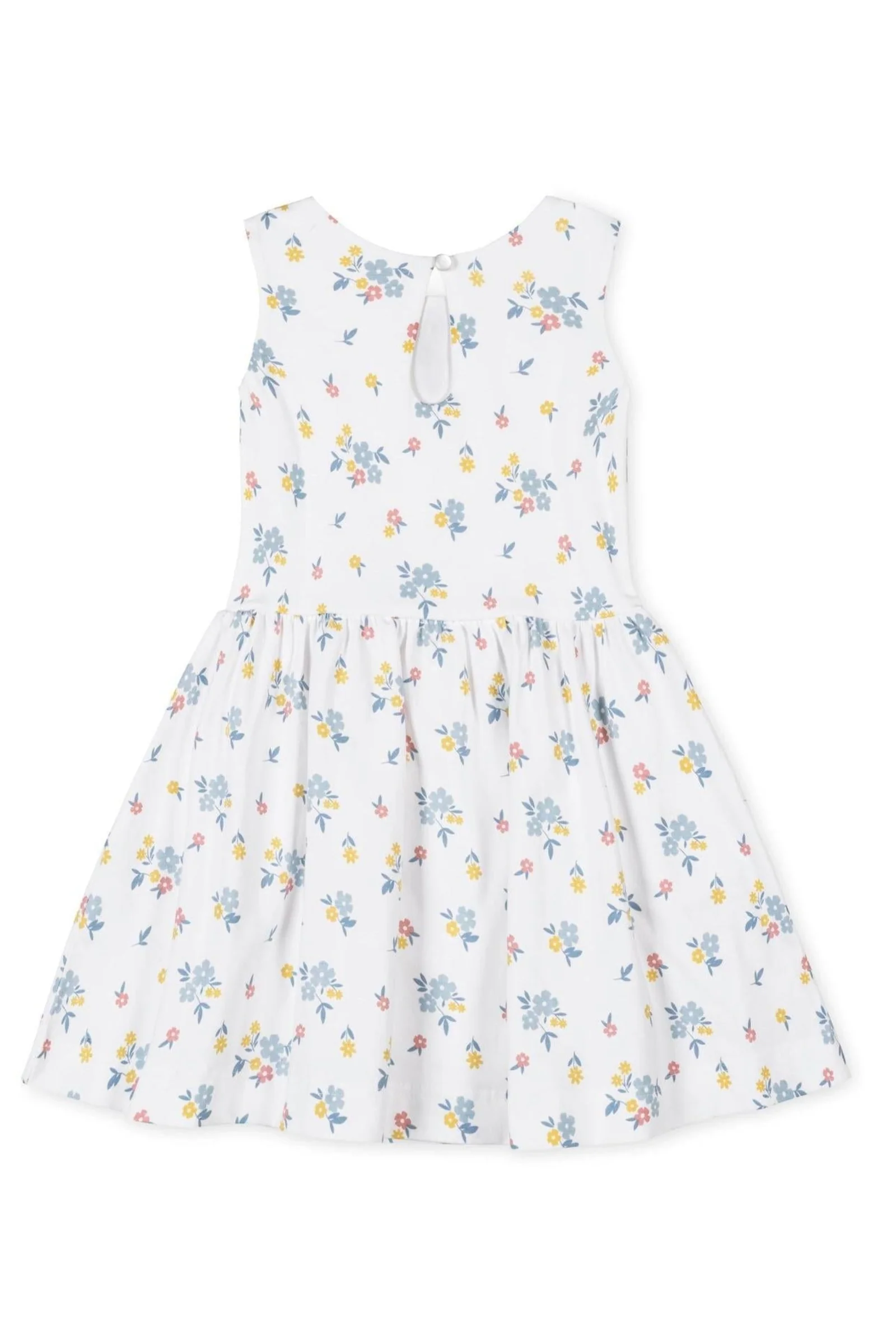 Hope & Henry Organic Cotton Knit Tank Dress, Sunlit Multi Floral, Sizes 2T-12 - Image 4