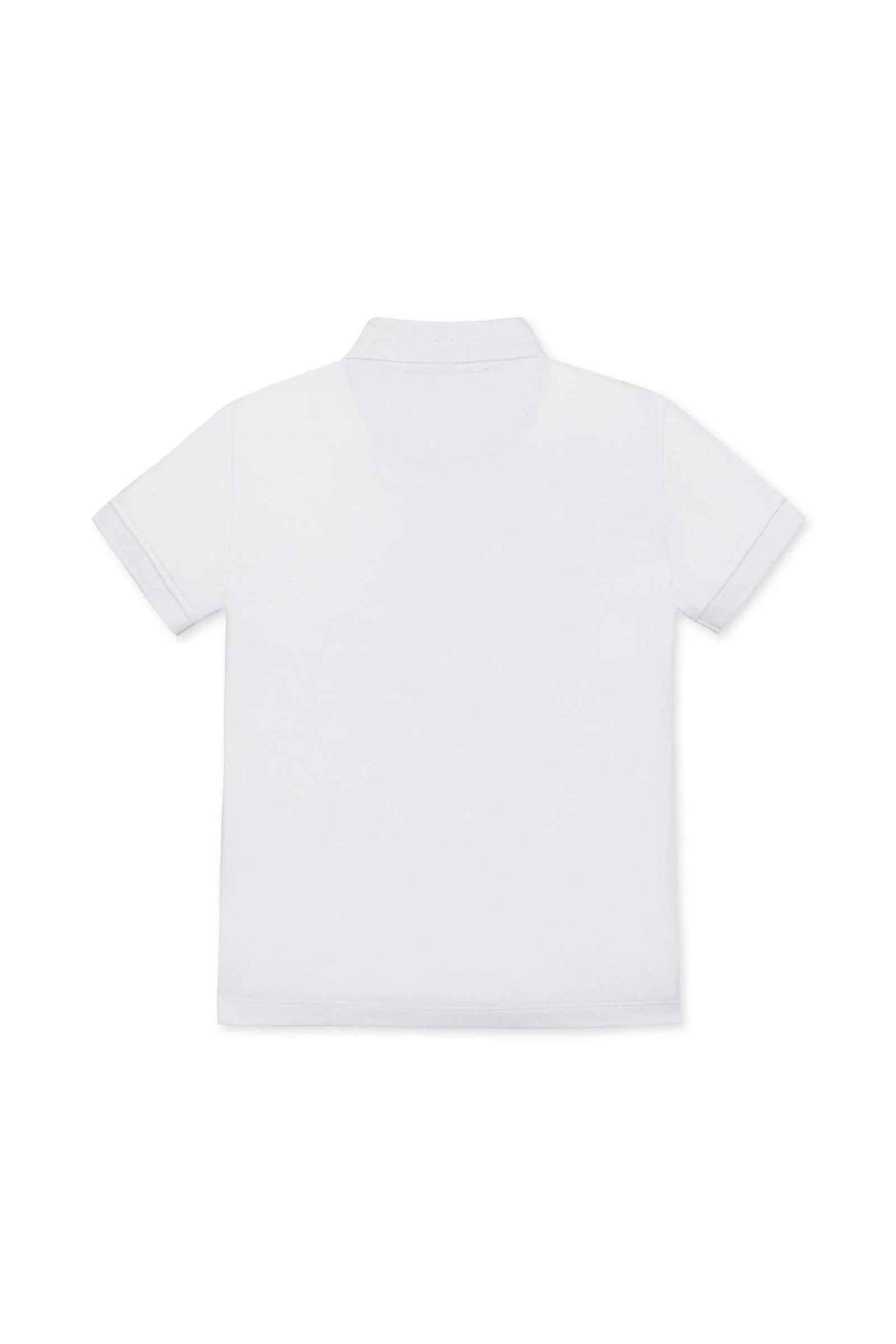 Hope & Henry Organic Cotton Pique Polo Shirt for Boys, White, Toddler & Kids - Image 4