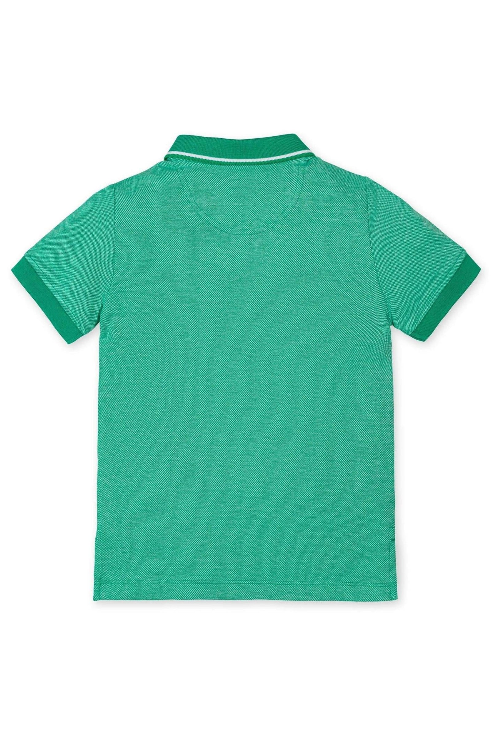 Hope & Henry Organic Cotton Pique Polo Shirt for Boys, Kelly Green, Sizes 2T-18 - Image 4