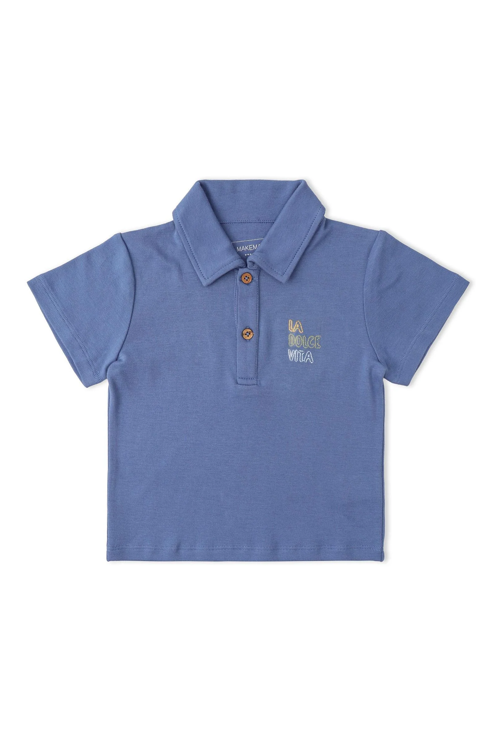 Organic Polo Shirt & Shorts Set - Slate - Image 4