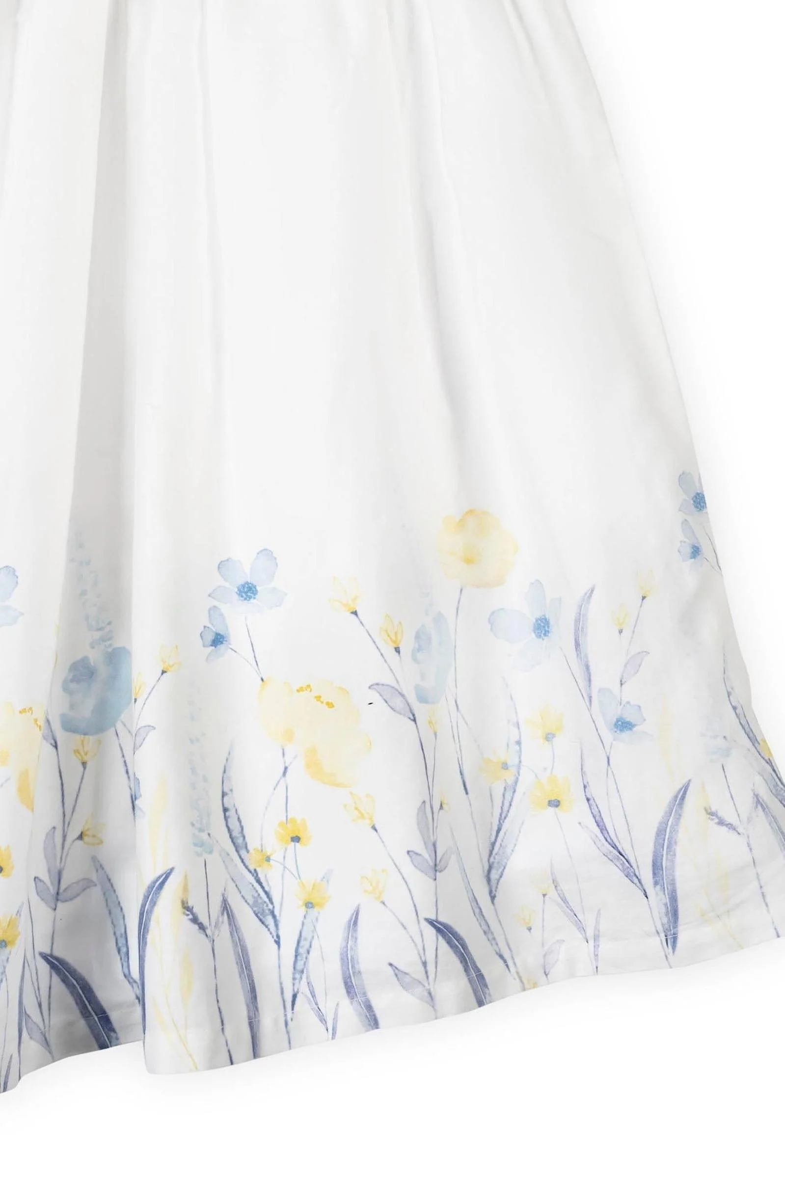 Hope & Henry Organic Cotton Puff Sleeve Sateen Dress for Girls, Sunlit Border Floral, Sizes 2T-12 - Image 3