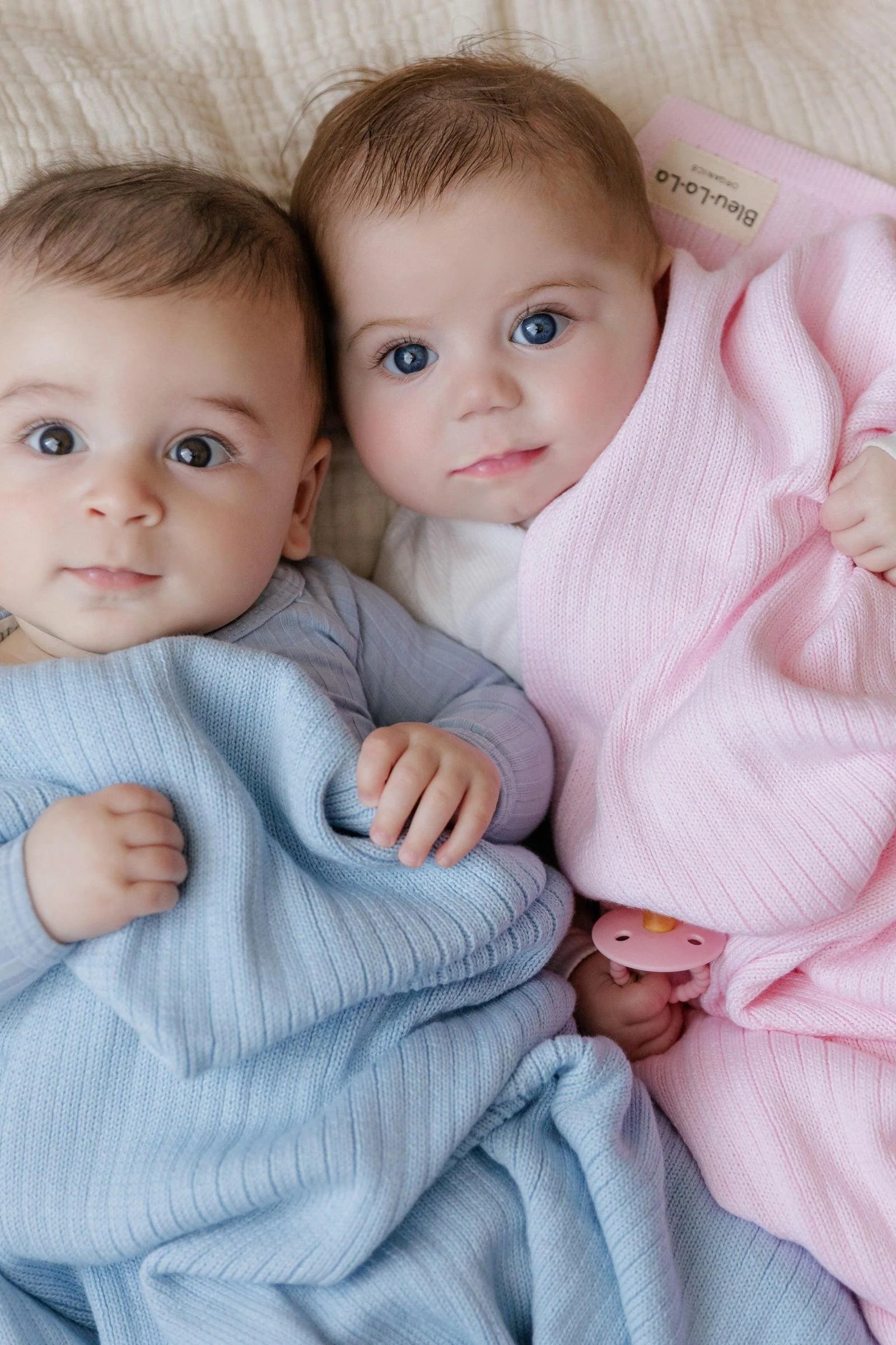 Organic Ribbed Knit Cotton Swaddle Blanket, 100% Organic Cotton - Image 4