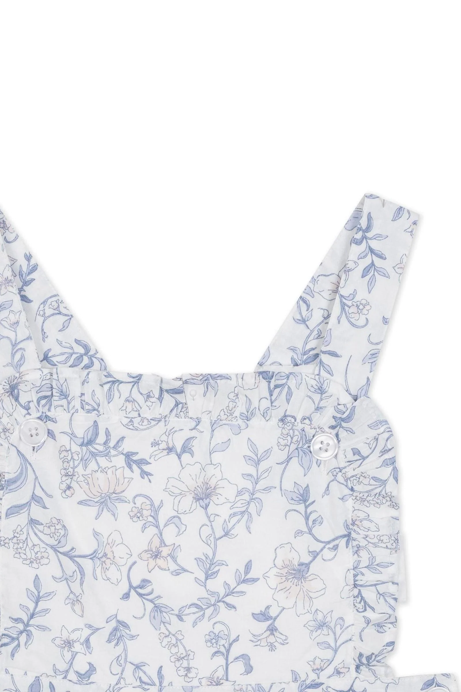 Hope & Henry Organic Cotton Ruffle Apron Dress for Girls, Winter Floral, Toddler & Kids - Image 3