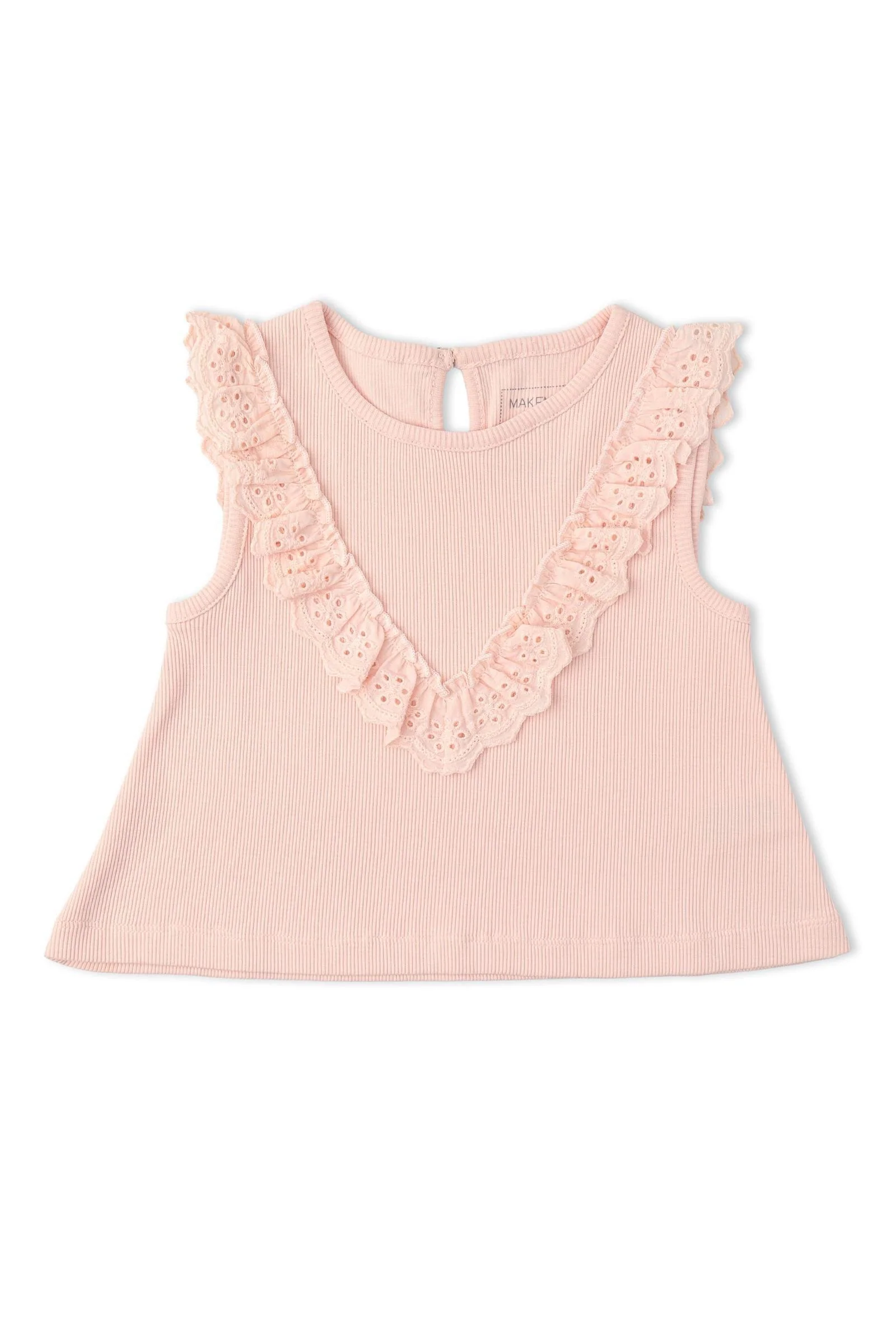 Organic Ruffle Top & Shorts Set - Blush - Image 6