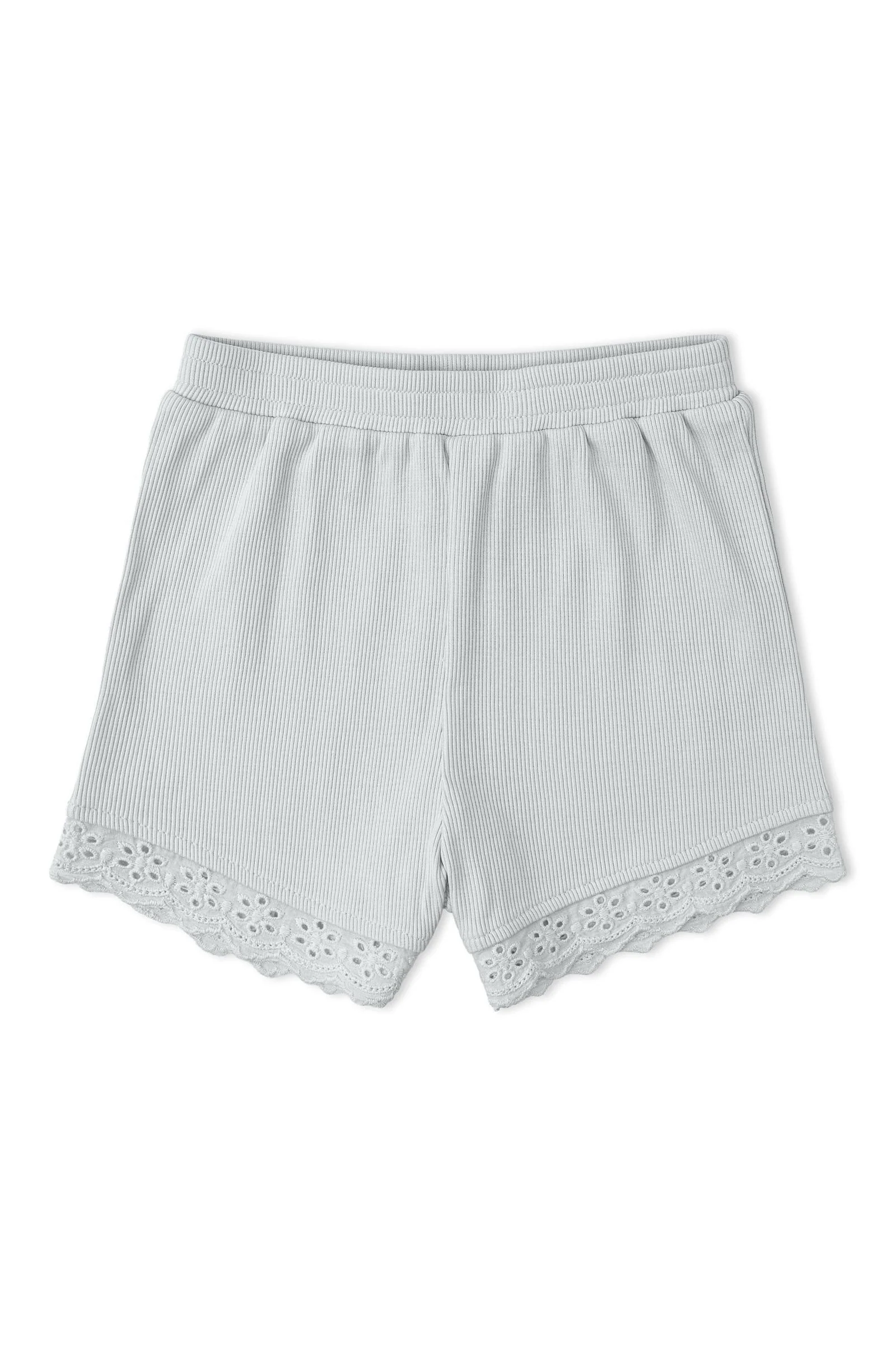 Organic Ruffle Top & Shorts Set - Fog - Image 5