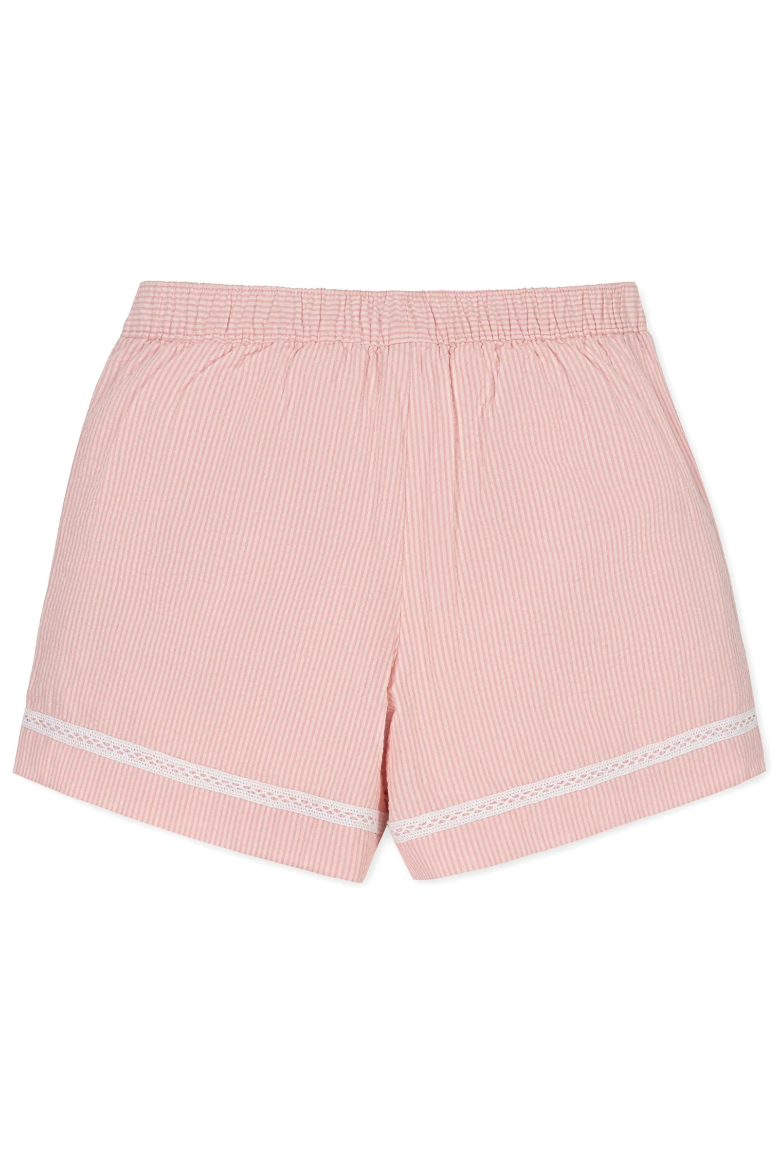 Hope & Henry Rose Organic Cotton Seersucker Pull-On Shorts for Girls, Sizes 2T-12 - Image 4