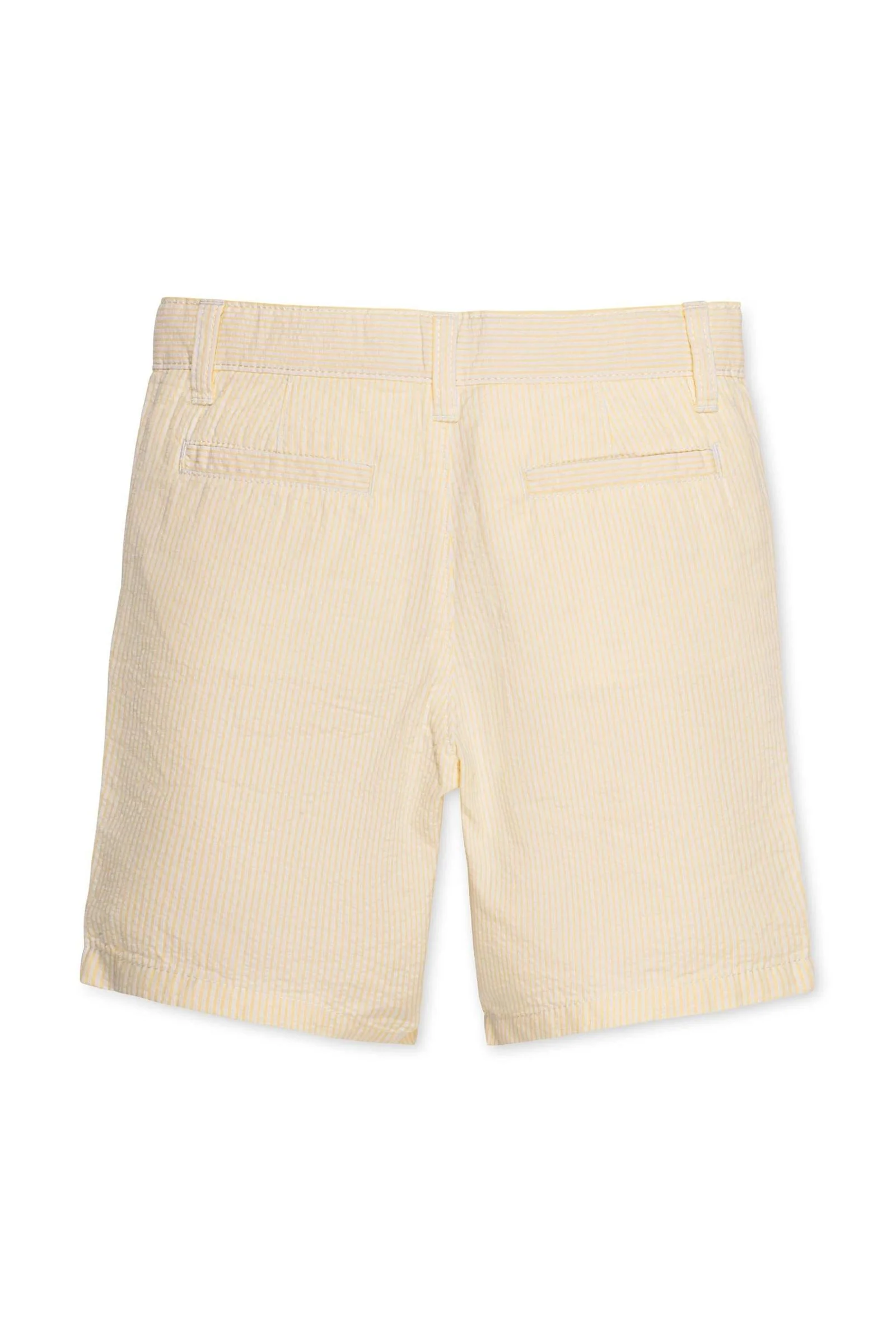 Hope & Henry Organic Cotton Seersucker Shorts for Boys, Yellow, Toddler & Kids - Image 4
