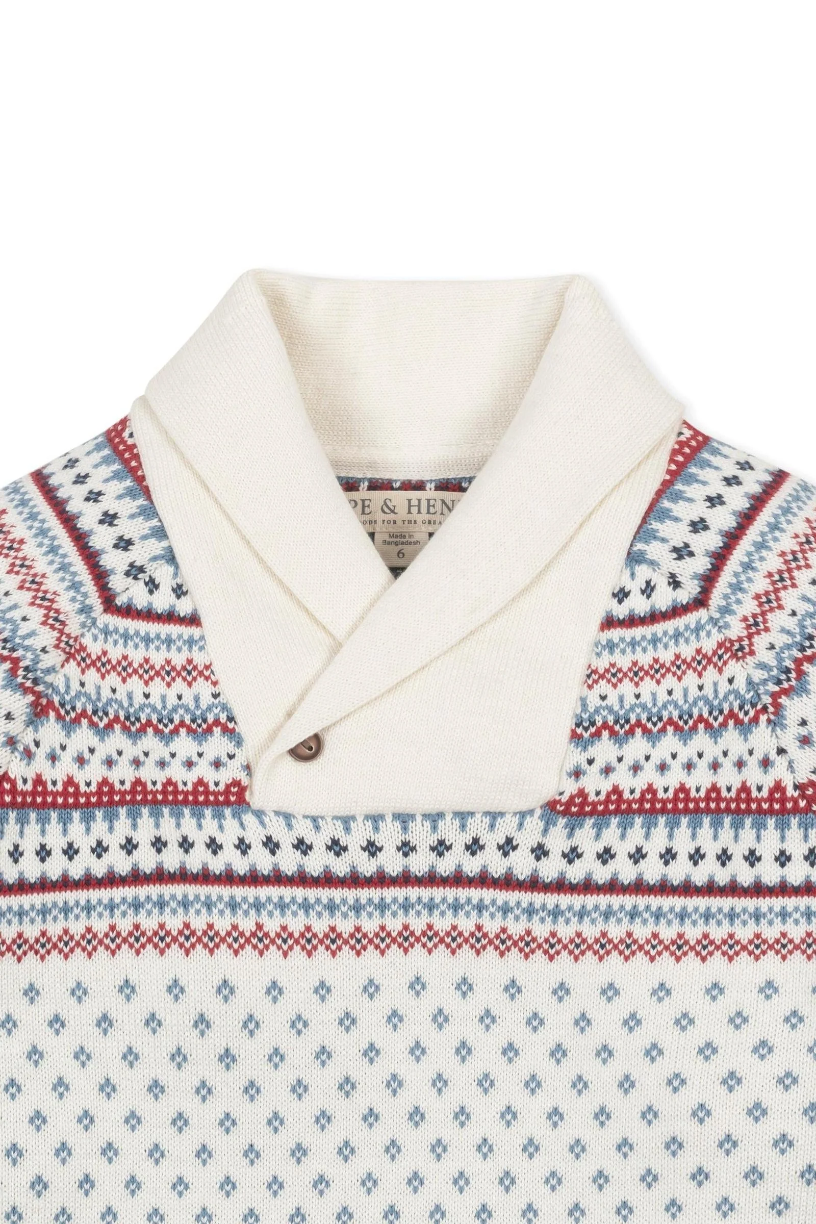 Hope & Henry Organic Cotton Shawl Collar Sweater Dress, Ivory, Toddler & Kids - Image 5