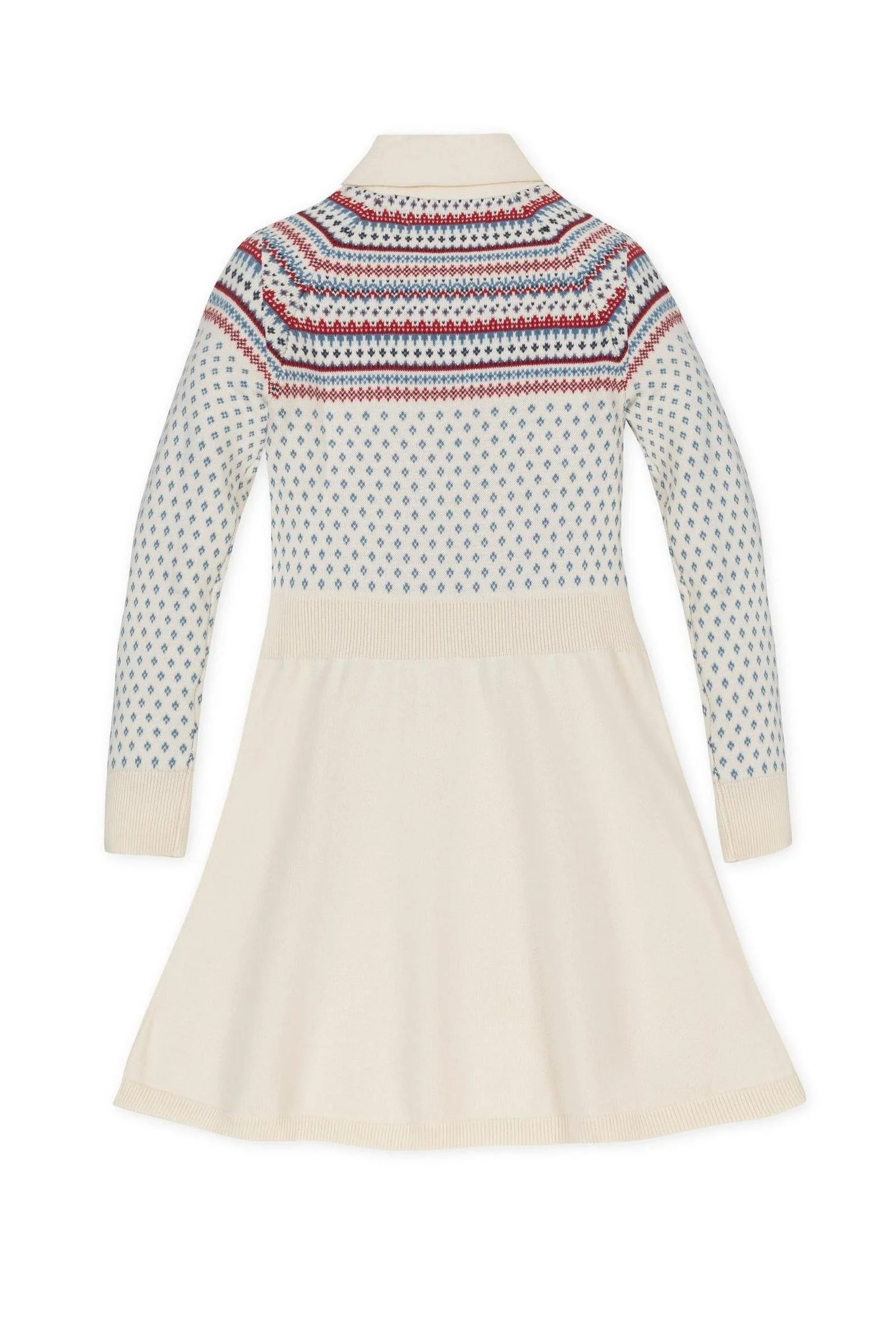 Hope & Henry Organic Cotton Shawl Collar Sweater Dress, Ivory, Toddler & Kids - Image 6