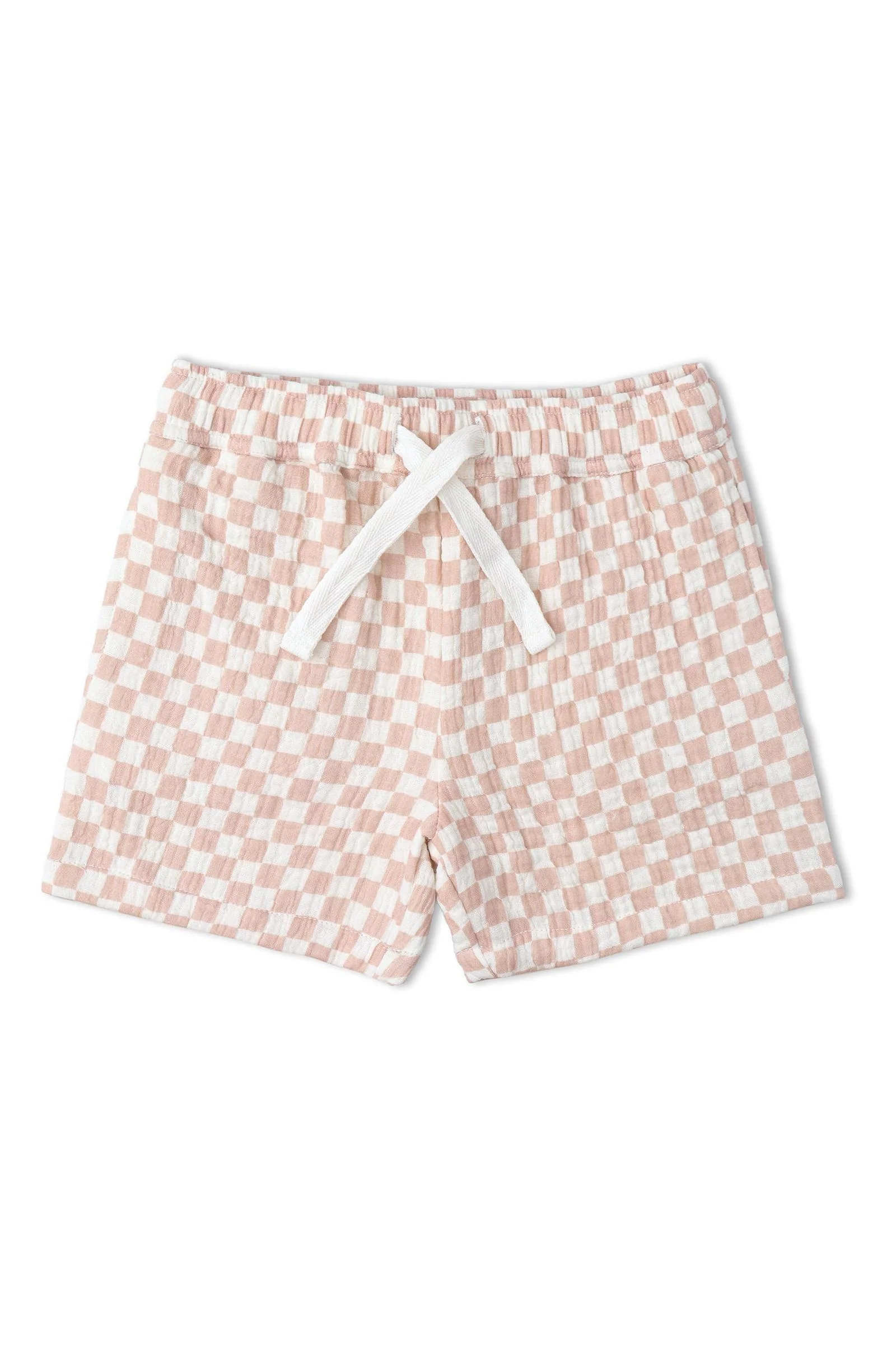 Organic Shirt & Shorts Set - Brick Checks - Image 6