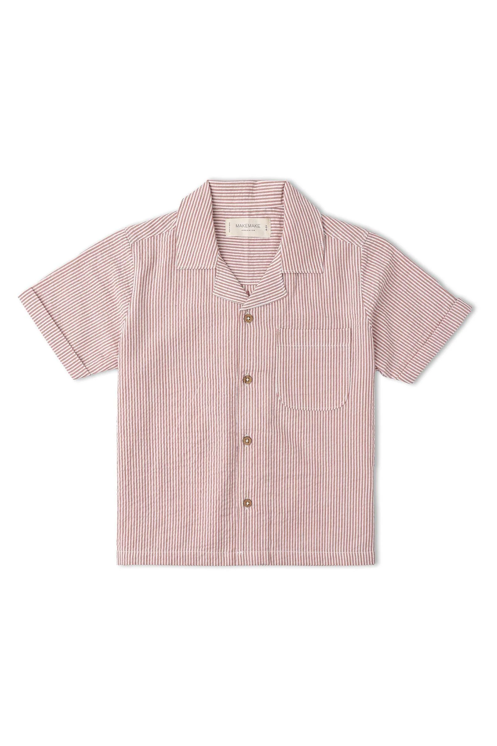 Organic Shirt & Shorts Set - Coral Stripes - Image 6