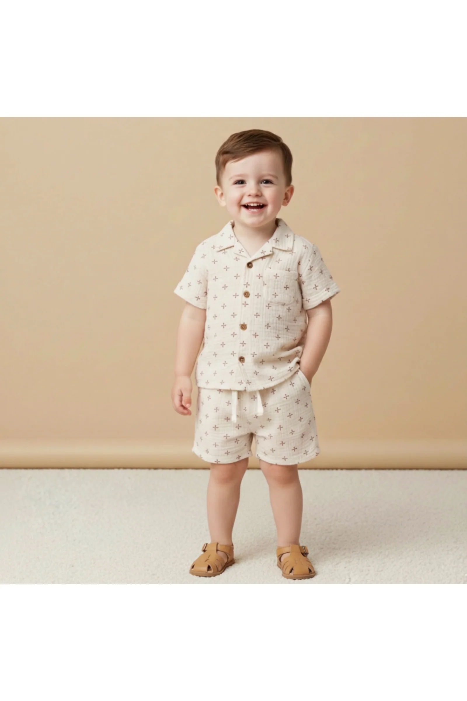Organic Shirt & Shorts Set - Cross - Image 3
