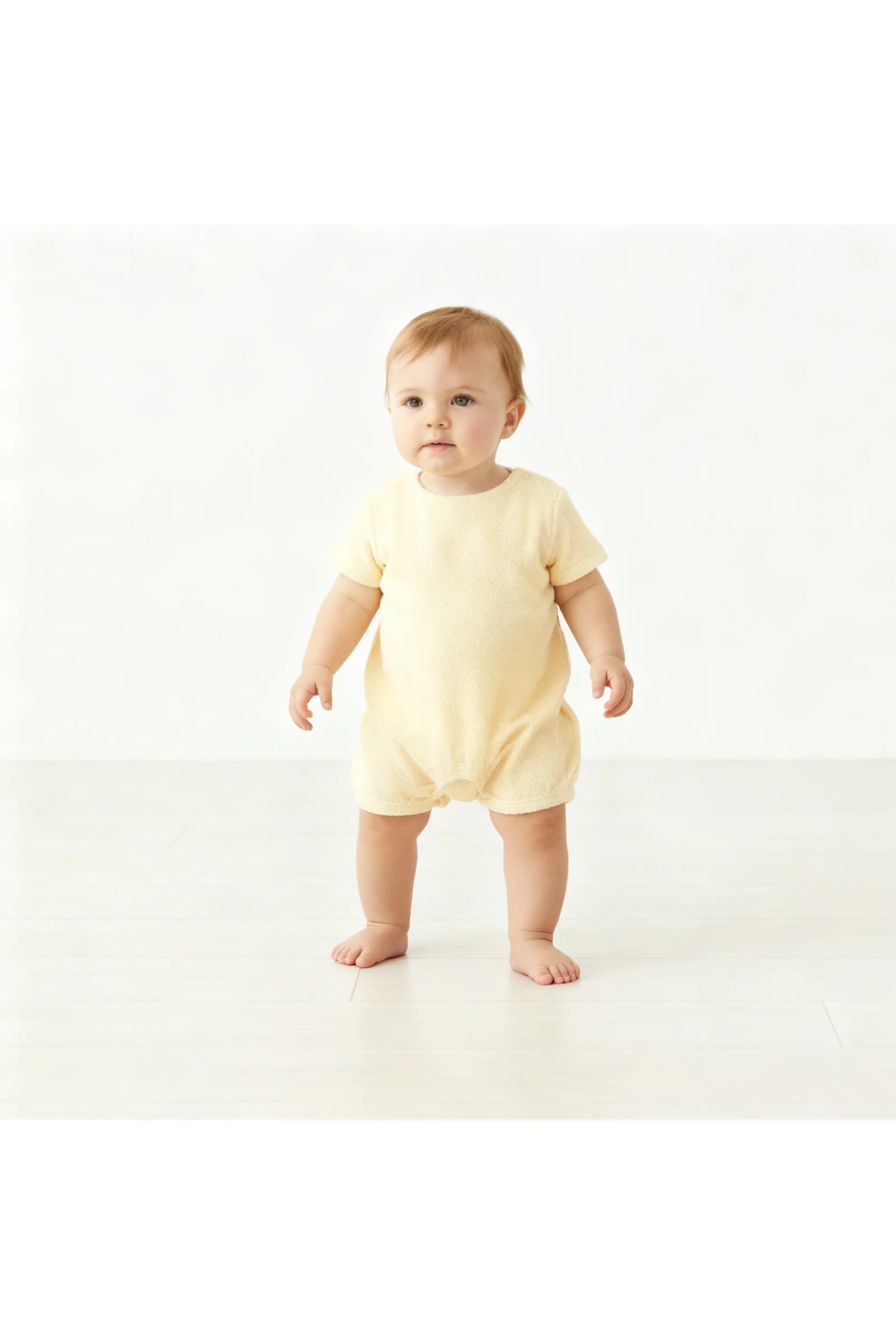Organic Short Romper - Butter Yellow