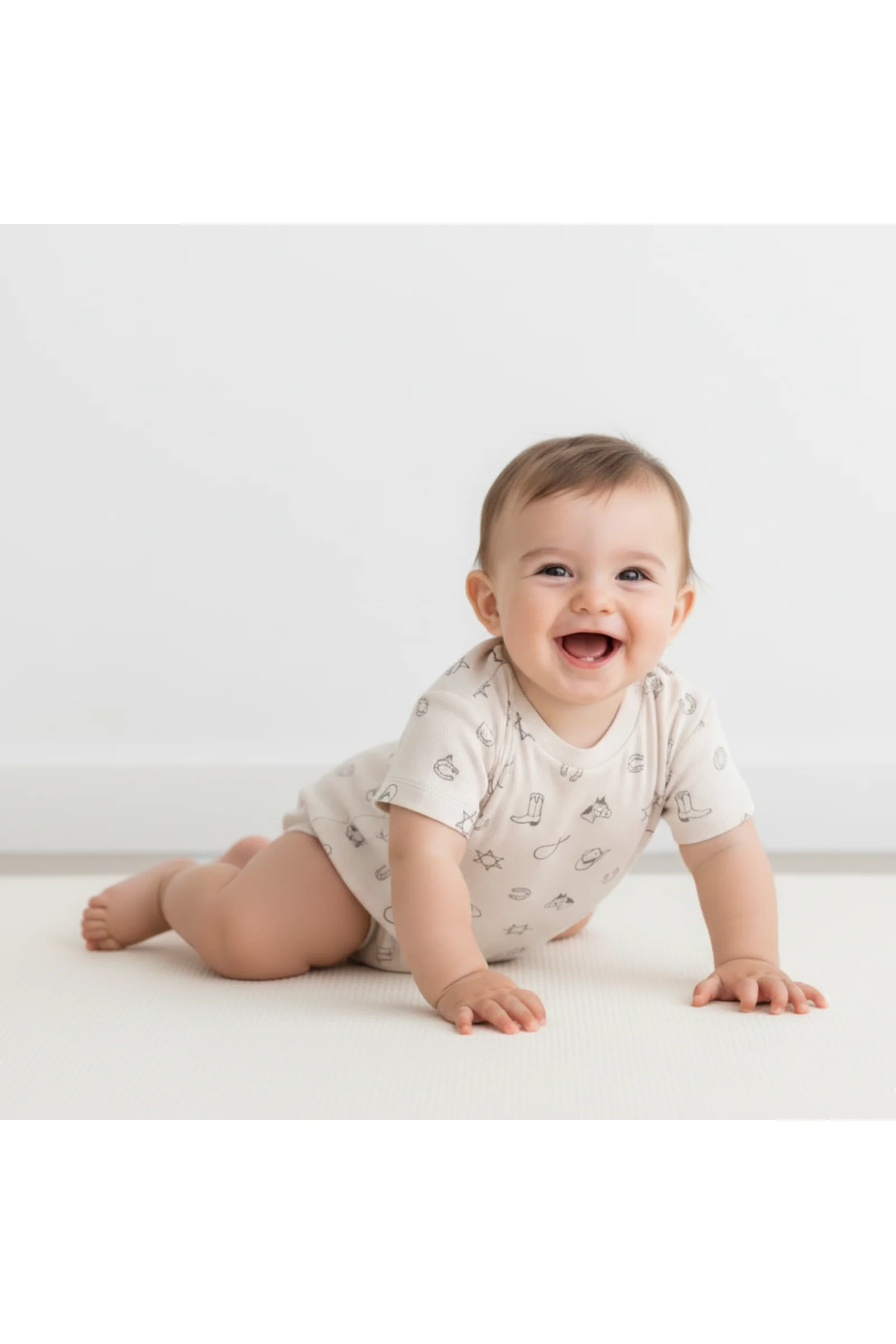 Organic Short Sleeve Bubble Romper - Rodeo - Image 3