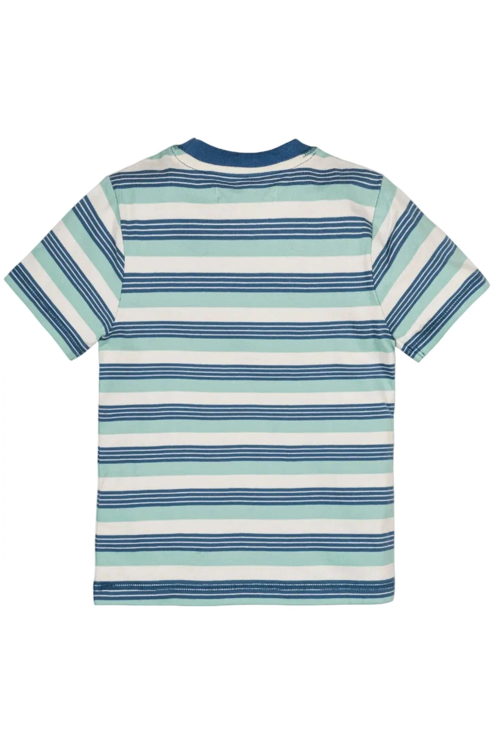 Organic Cotton Short Sleeve Henley Tee, Tidal Stripe, Boys, Sizes 2T-18 - Image 5