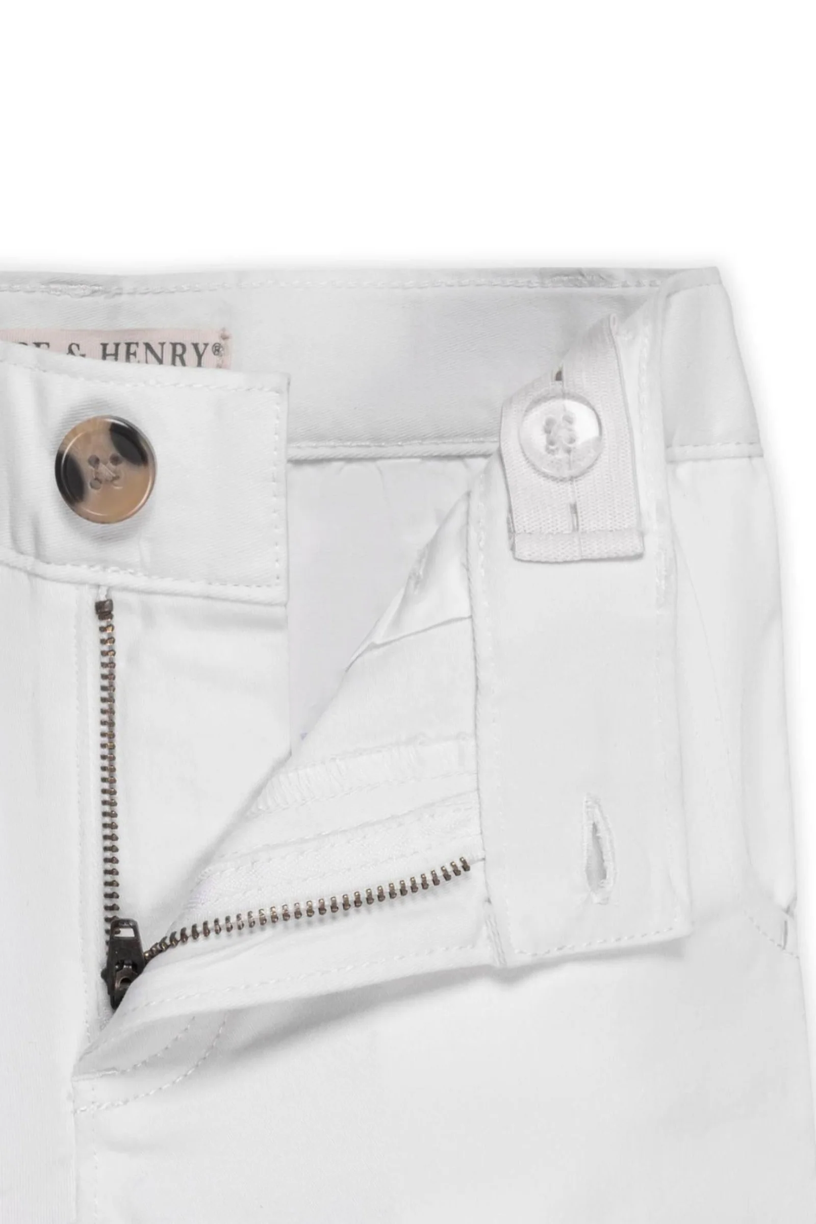 Hope & Henry Organic Cotton Skinny Stretch Chino for Boys, White, Toddler & Kids - Image 3