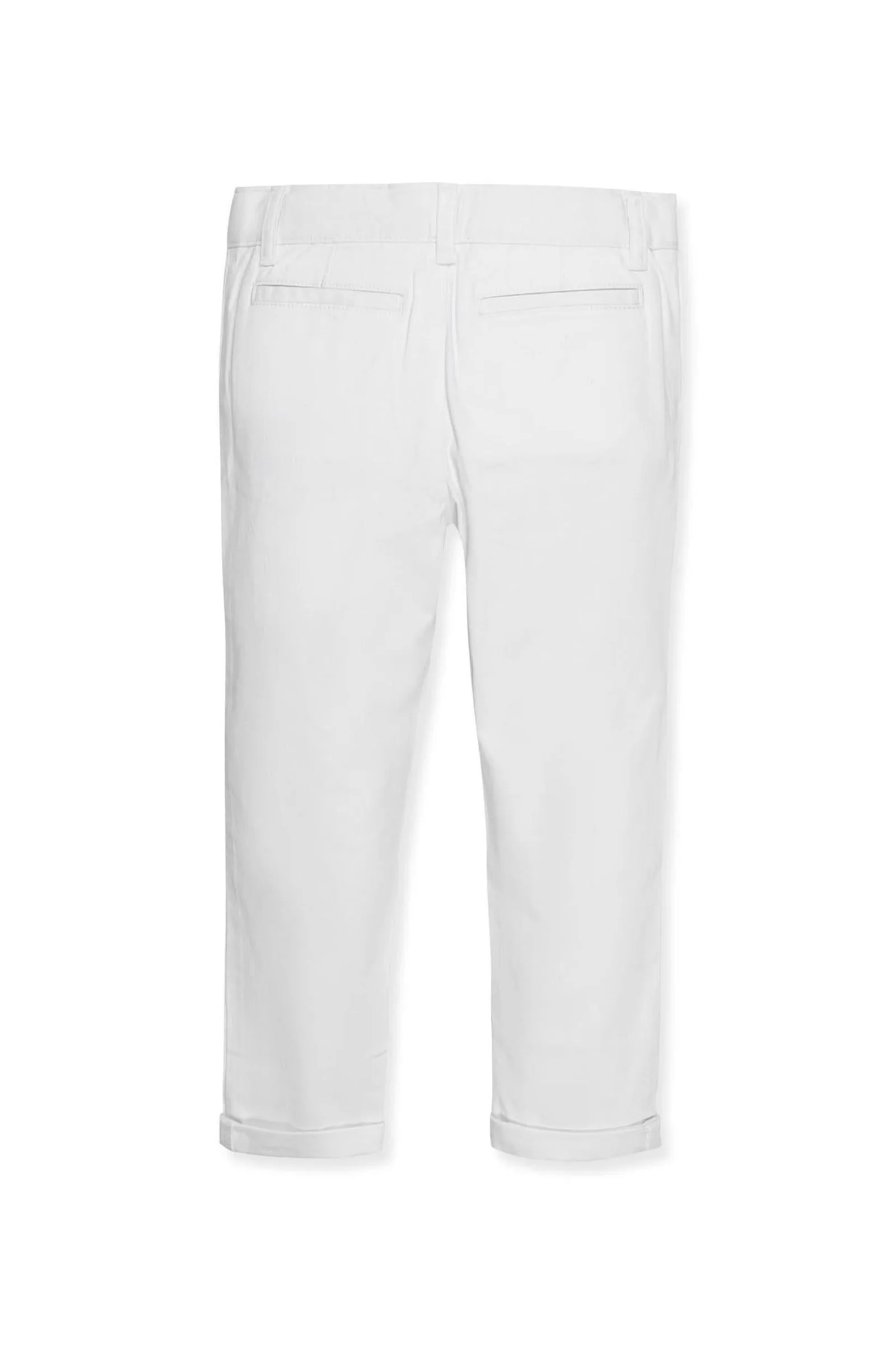 Hope & Henry Organic Cotton Skinny Stretch Chino for Boys, White, Toddler & Kids - Image 4