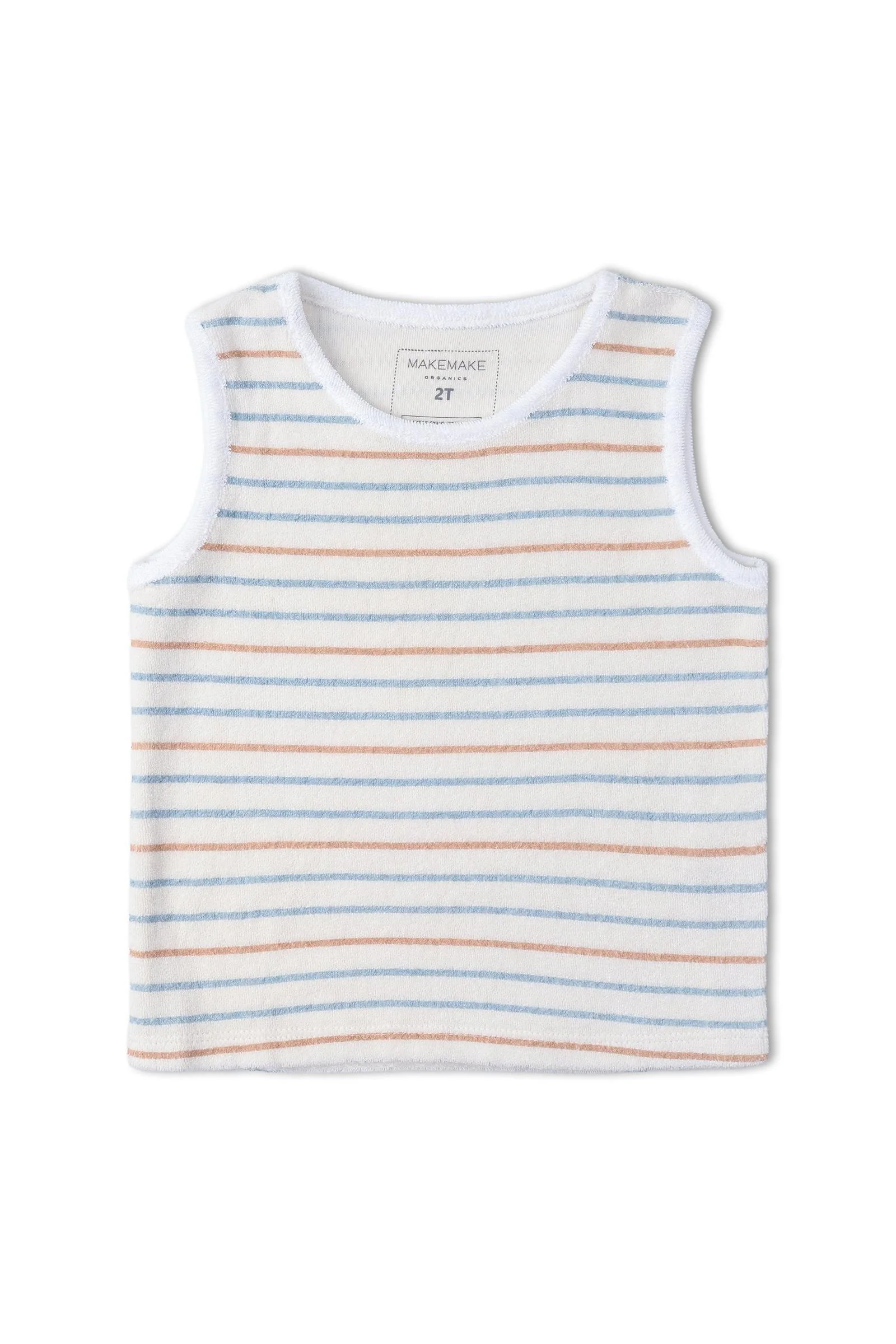 Organic Sleeveless Tee & Shorts Set - Cabana Stripes - Image 5