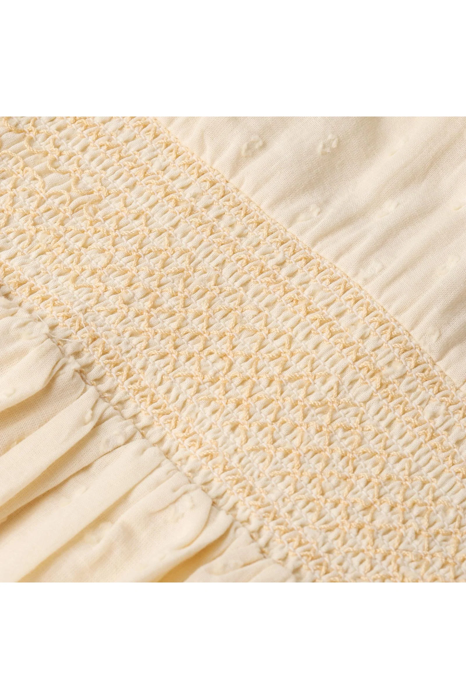 Organic Smocked Collar Dress - Butter Yellow - Image 4