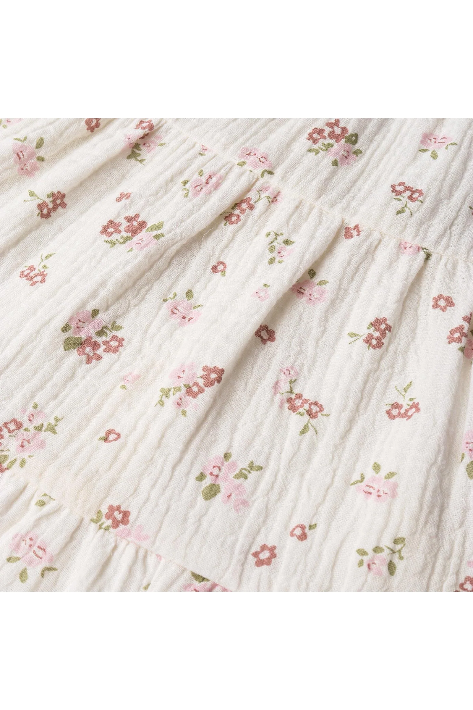 Organic Smocked Jumpsuit - Blush Floral - Image 4