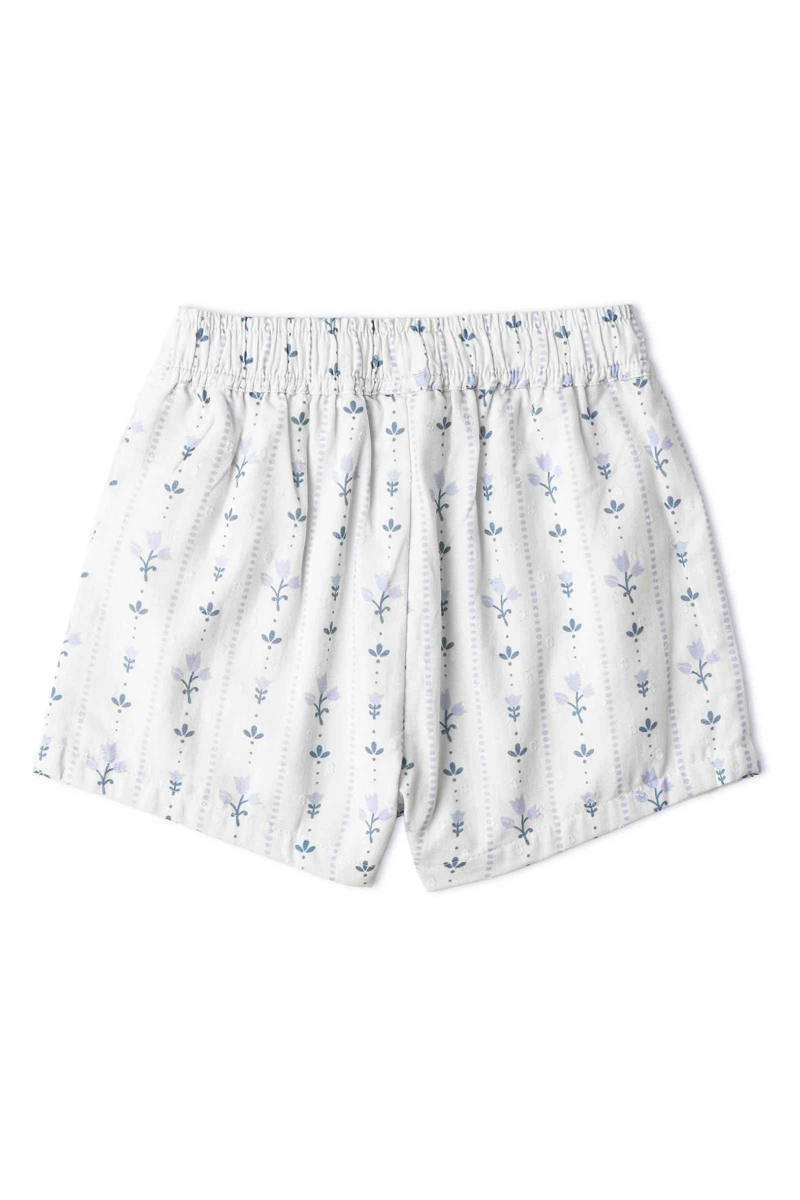 Organic Smocked Top & Shorts Set - Blue Vines - Image 7
