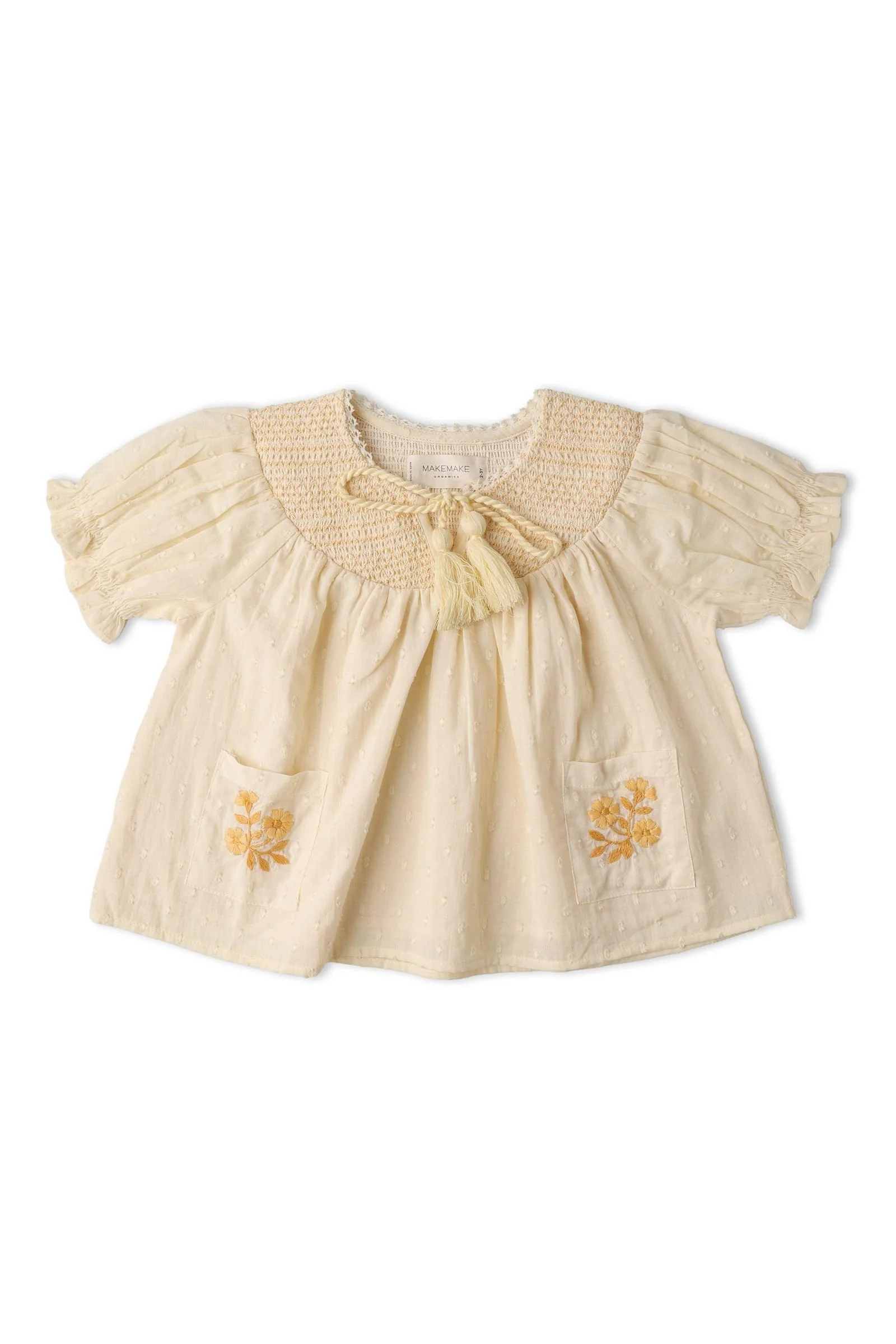 Organic Smocked Top & Shorts Set - Butter Yellow - Image 5