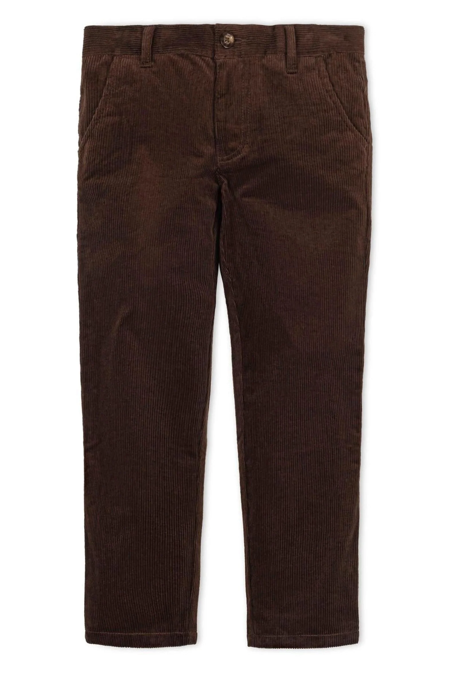 Hope & Henry Organic Cotton Stretch Corduroy Pants, Chocolate, Sizes 2-16 - Image 2